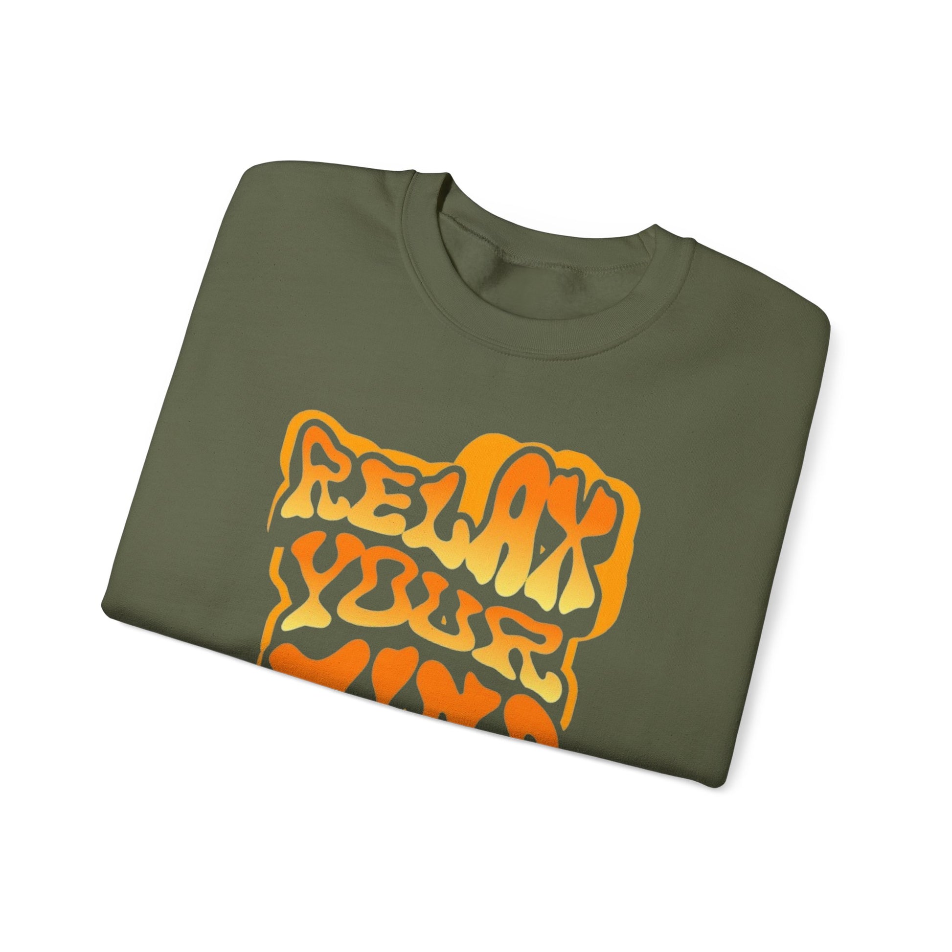 Retro Relax Your Mind Crewneck Sweatshirt | Cozy Unisex Graphic Sweater