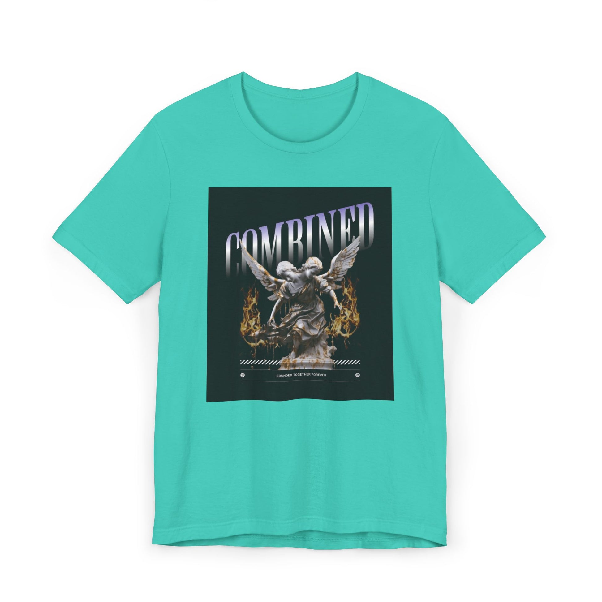 Combined Aesthetic Women Jersey T-Shirt - Graphic Angel Design
