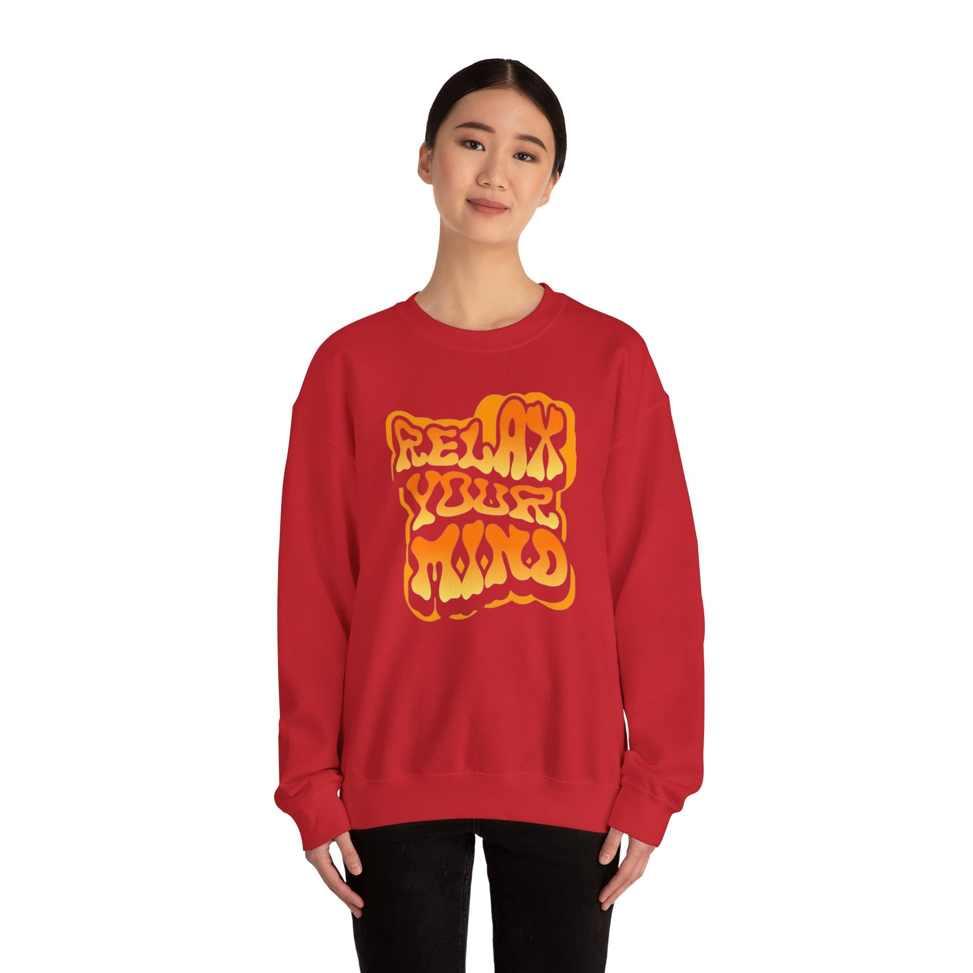 Retro Relax Your Mind Crewneck Sweatshirt | Cozy Unisex Graphic Sweater