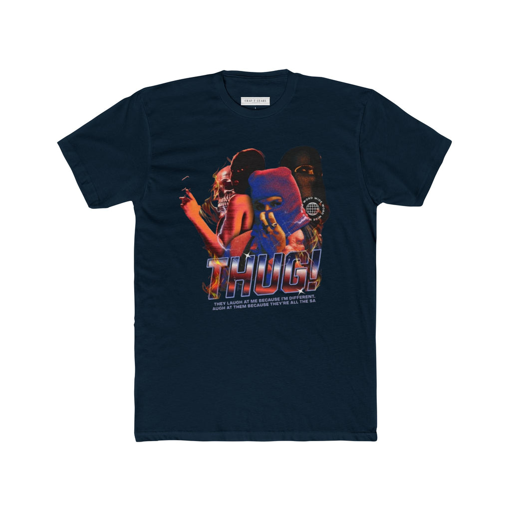 Retro Thug Graphic Men's Cotton Crew Tee