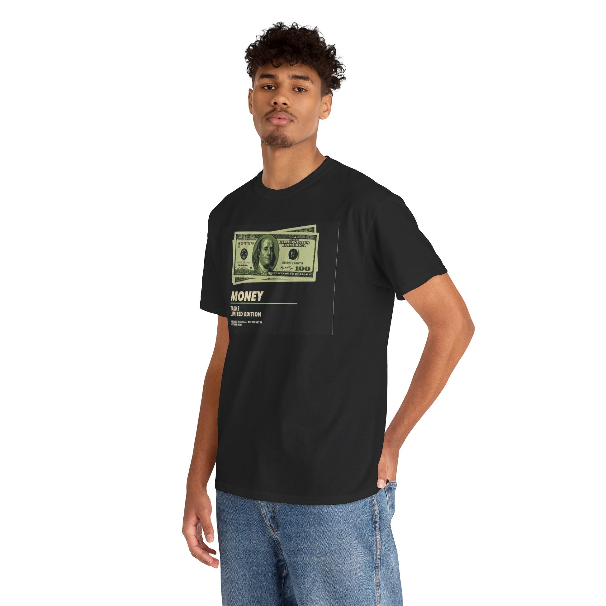 Limited Edition Money Graphic Male Heavy Cotton Tee
