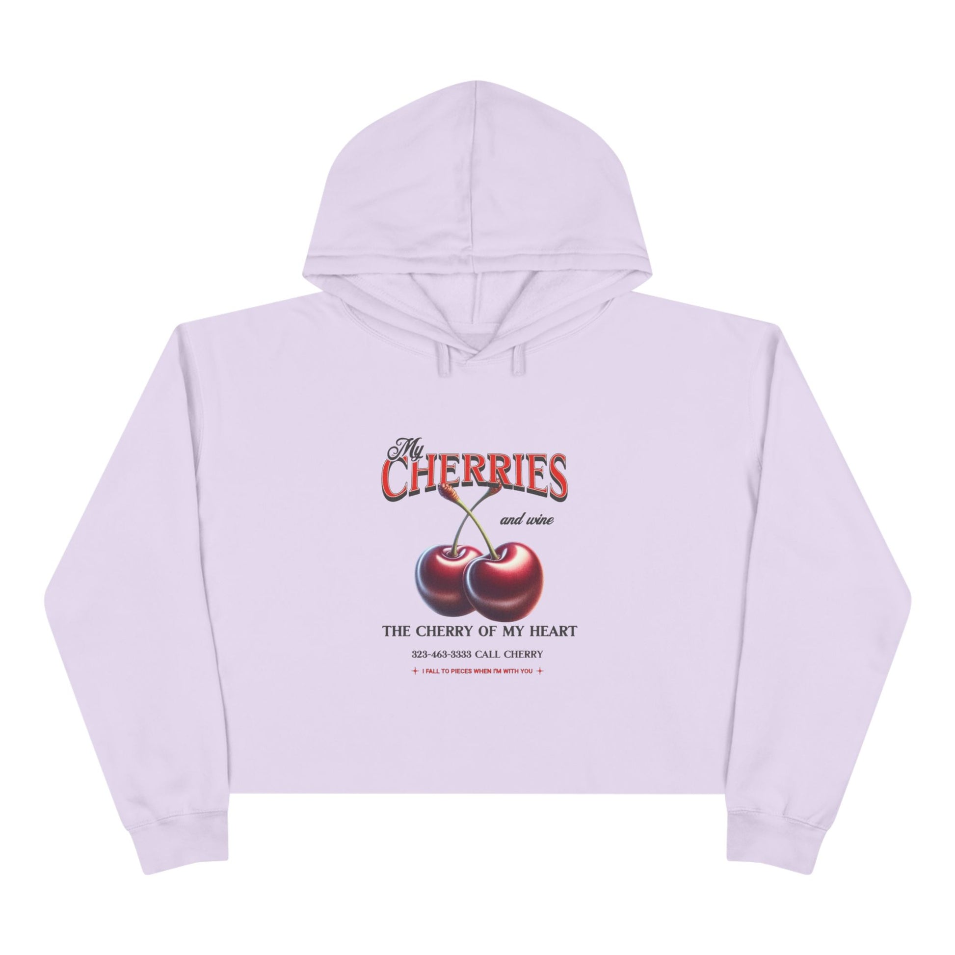 Sweet Cherry Crop Hoodie - Perfect for Summer Vibes, Casual Outings, Gift for Fruit Lovers, Cozy Style, Cute Trendy Apparel