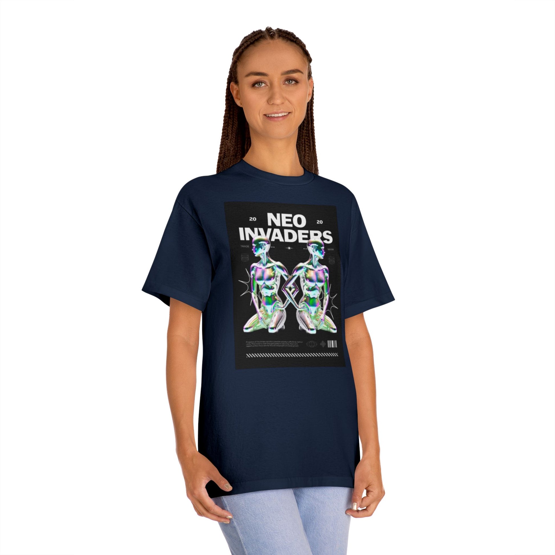 Women Classic Tee - Neo Invaders Graphic Tee - Trendy and Bold Streetwear