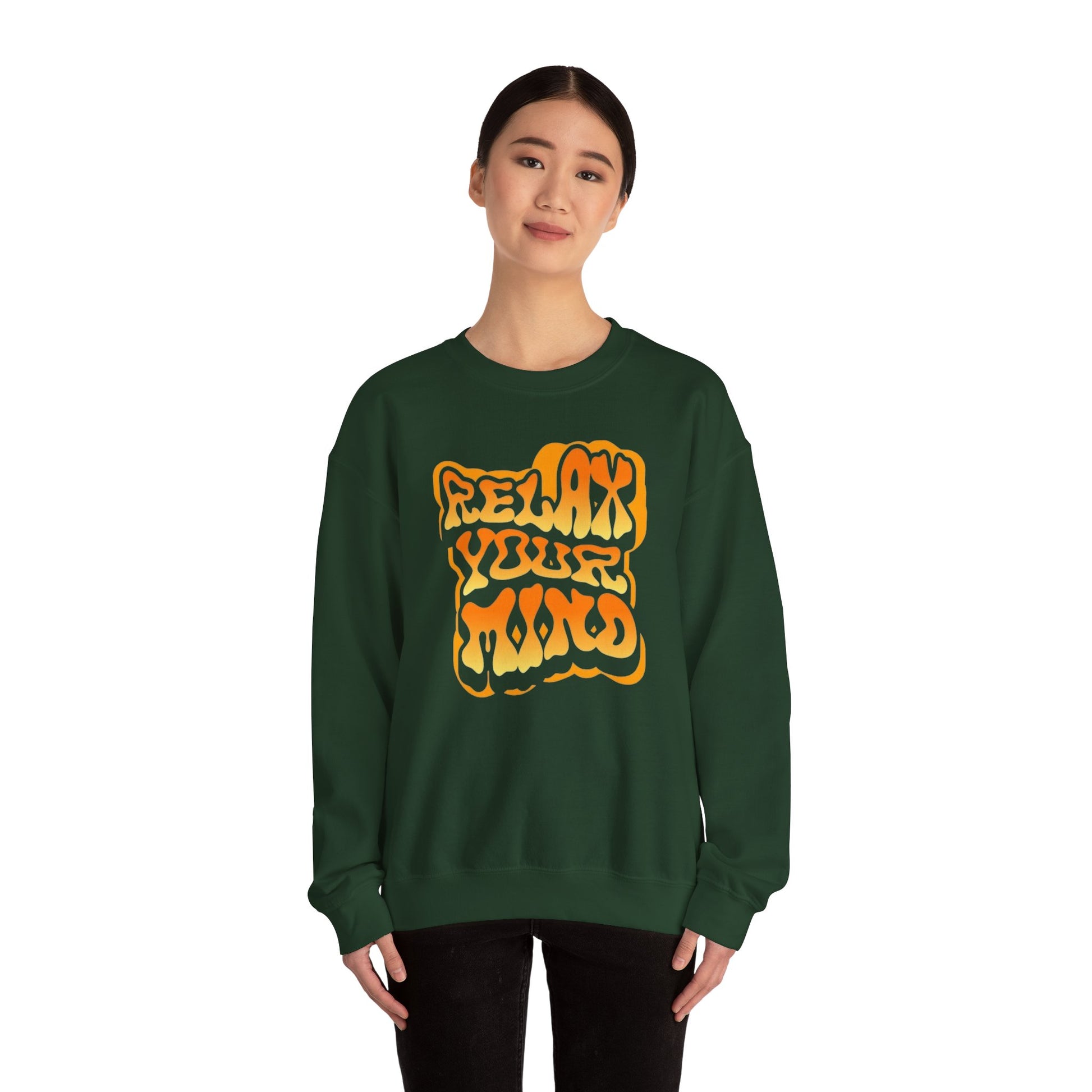 Retro Relax Your Mind Crewneck Sweatshirt | Cozy Unisex Graphic Sweater