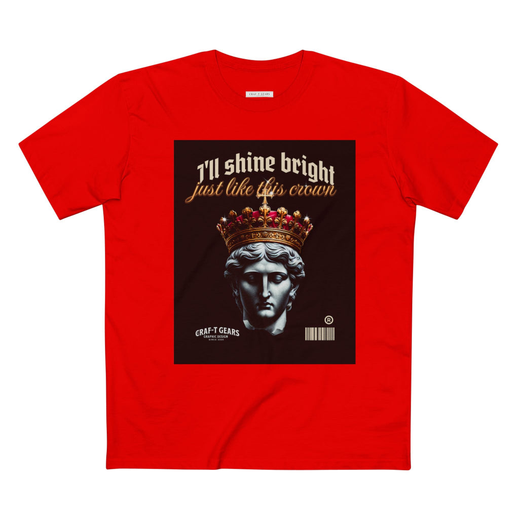 Male Crown Graphic Tee - "I'll Shine Bright Just Like This Crown"
