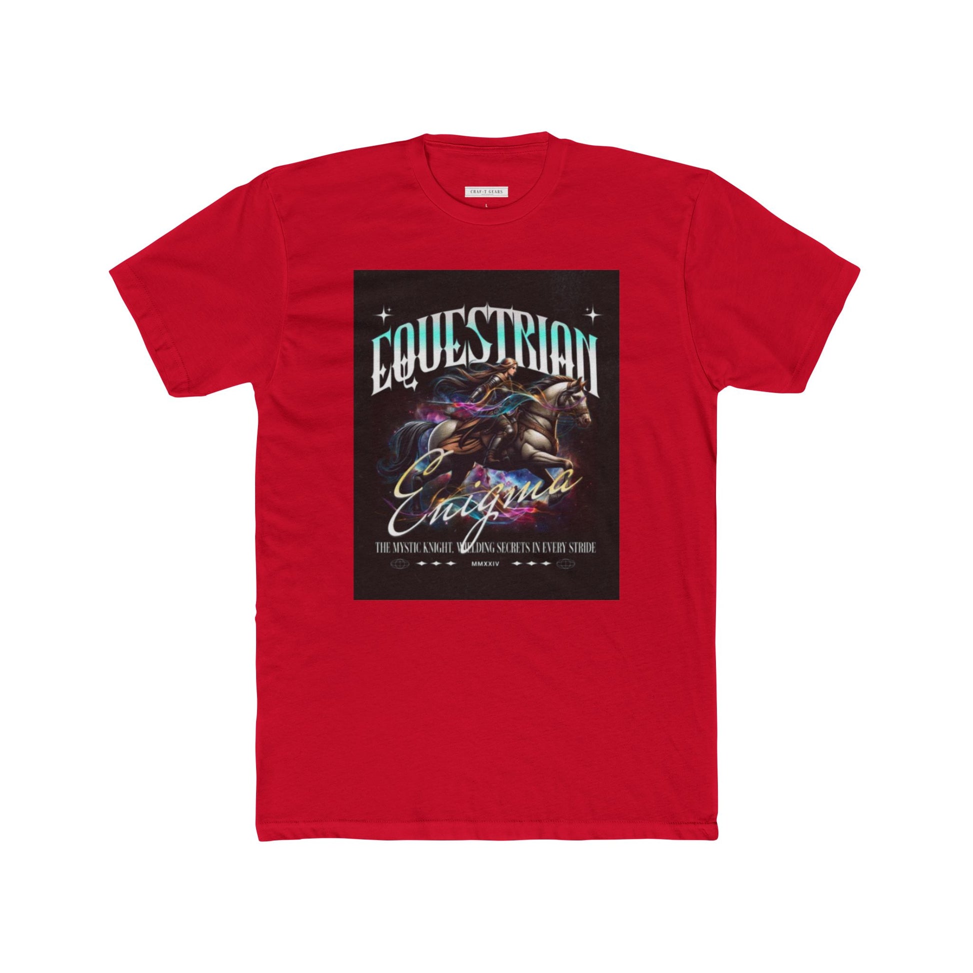 Equestrian Art Women Cotton Crew Tee - Perfect for Horse Lovers