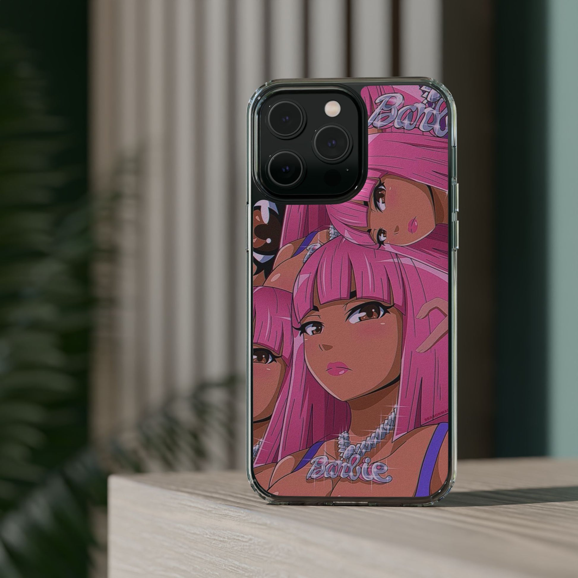 Barbie-Inspired Clear Phone Case - Trendy Protective Cover for Fashion Lovers