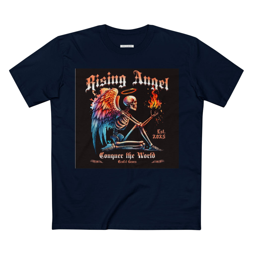 Rising Angel Graphic Tee - Conquer the World T-Shirt for Art & Music Lovers