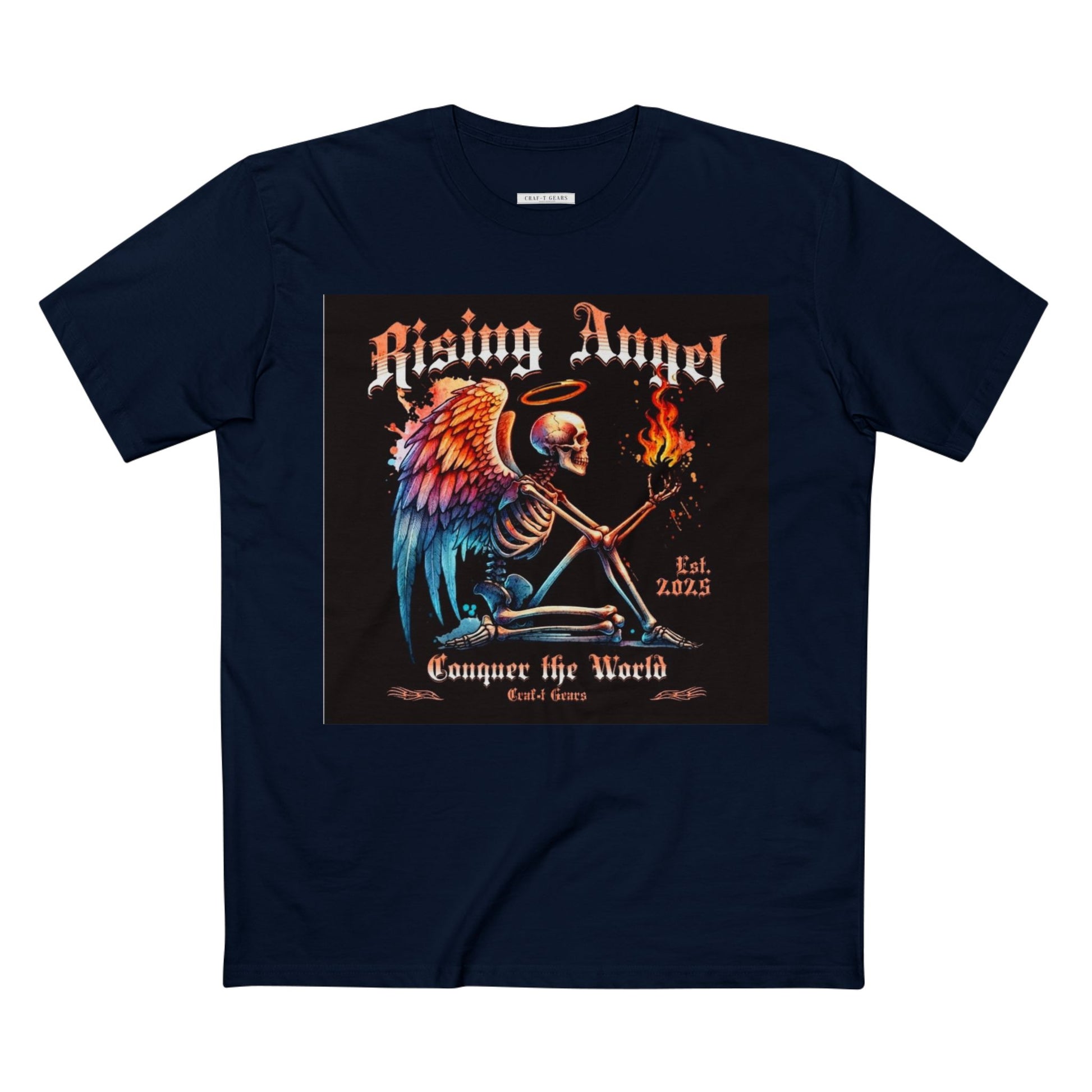 Rising Angel Graphic Tee - Conquer the World T-Shirt for Art & Music Lovers