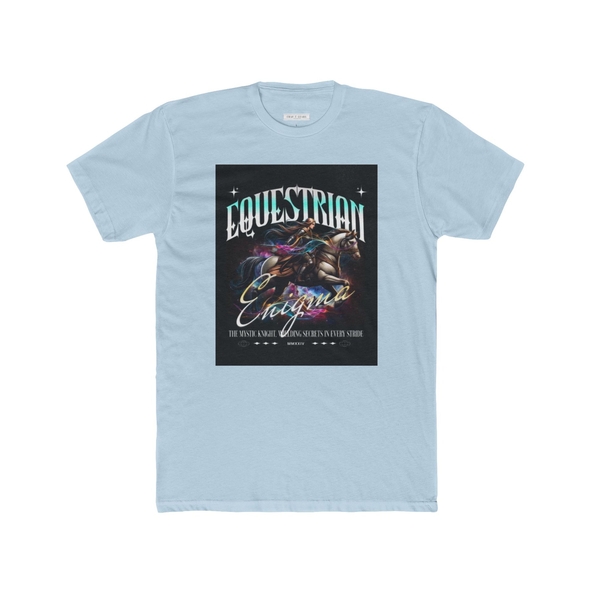 Equestrian Art Women Cotton Crew Tee - Perfect for Horse Lovers