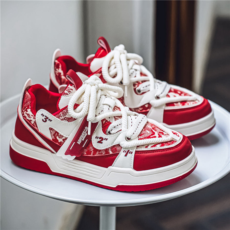 Men'S Fashion Outdoor Leisure Sports Shoes, Low-Cut Thick-Soled Non-Slip Bread Shoes, Suitable for All Seasons Comfortable Street Skateboarding Shoes.