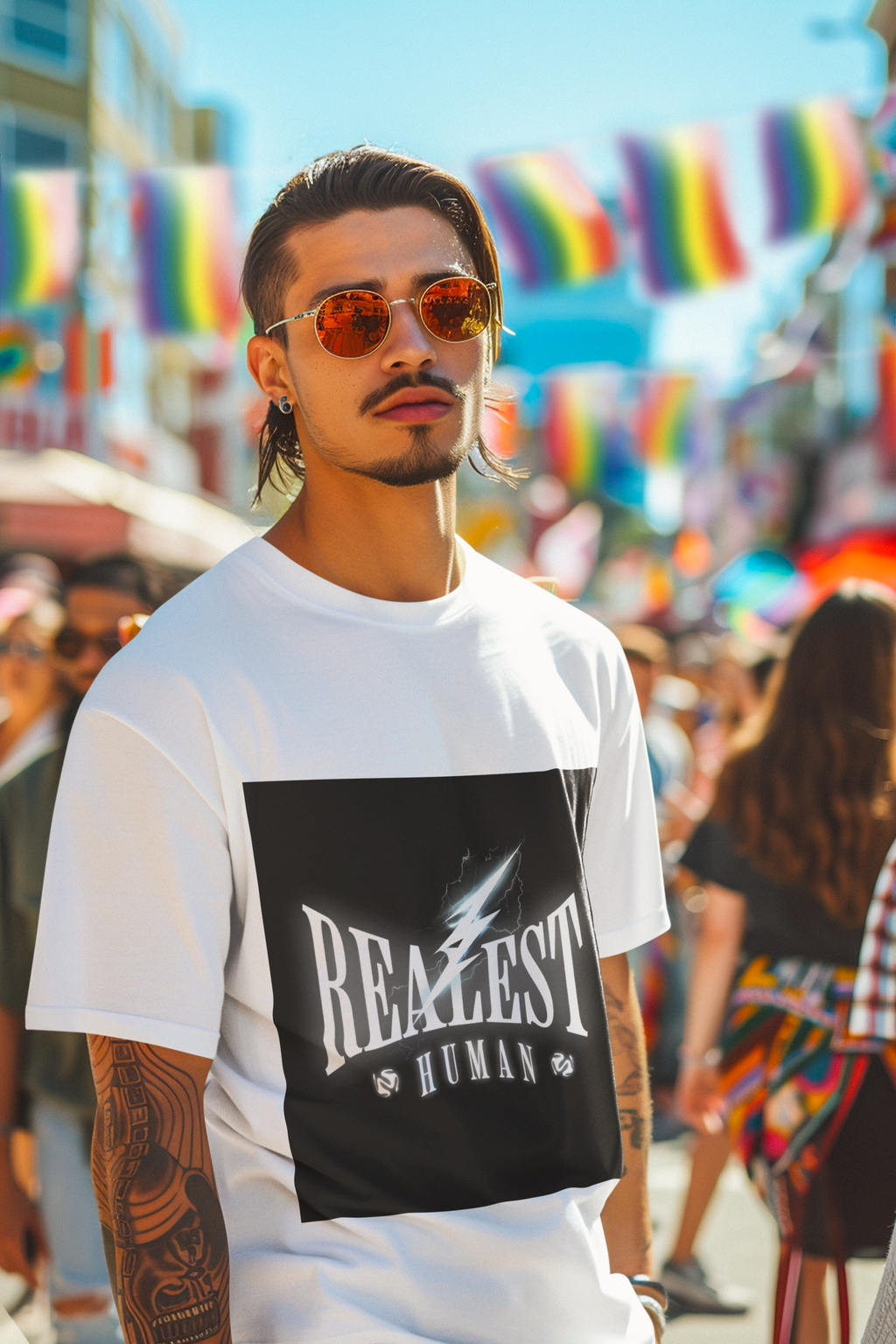 Realest Human Short-Sleeve T-Shirt - Motivational Graphic Tee