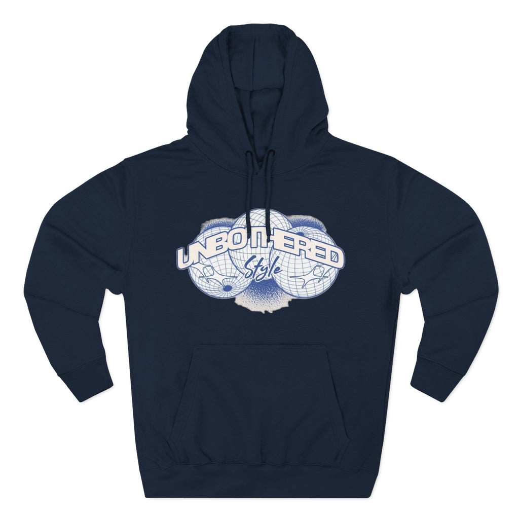 Men's Unbothered Style Three-Panel Fleece Hoodie - Chill Vibe, Perfect for Casual Days