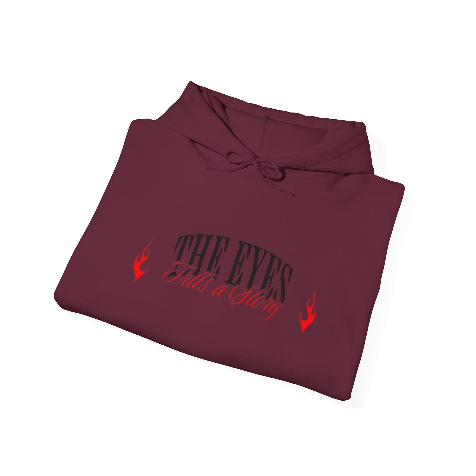 Men Heavy Blend™ Hooded Sweatshirt - 'The Eyes Tell a Story' Design