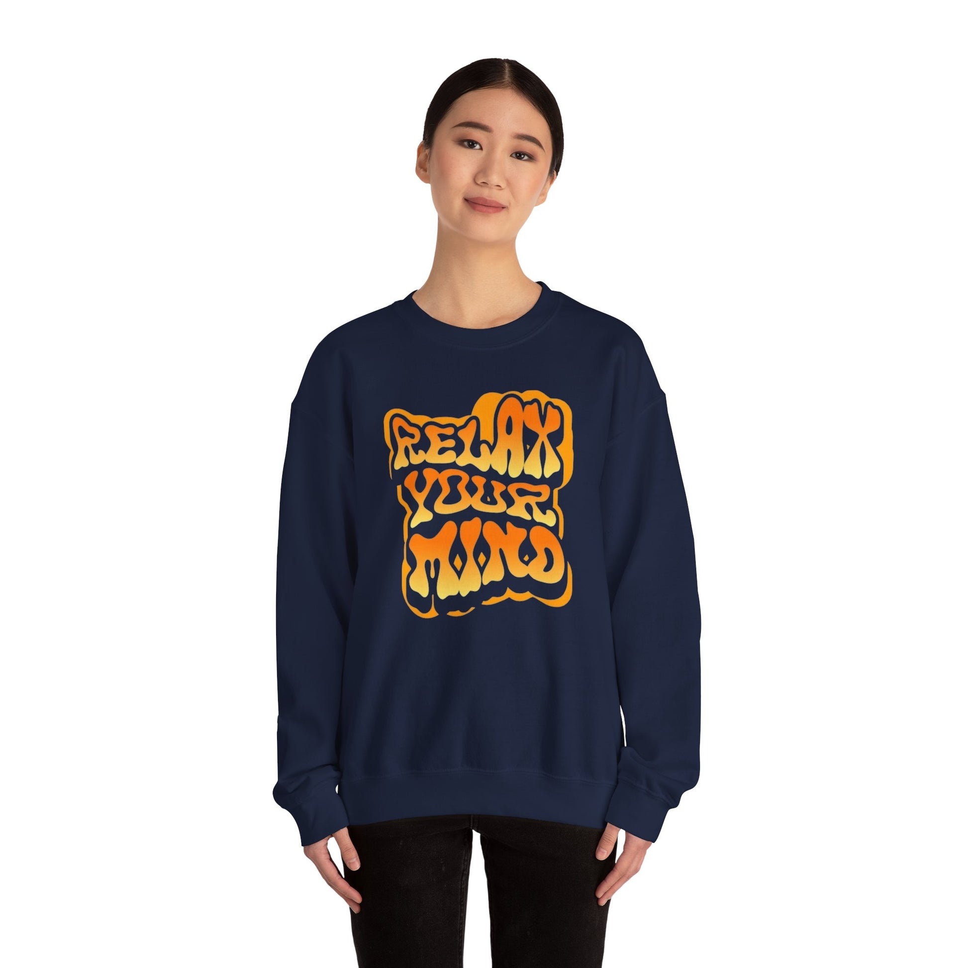 Retro Relax Your Mind Crewneck Sweatshirt | Cozy Unisex Graphic Sweater