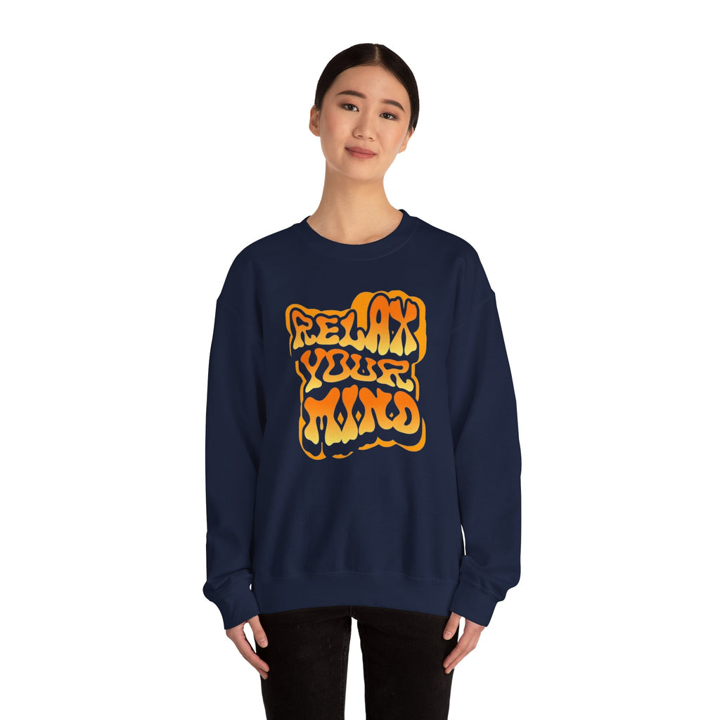 Retro Relax Your Mind Crewneck Sweatshirt | Cozy Unisex Graphic Sweater