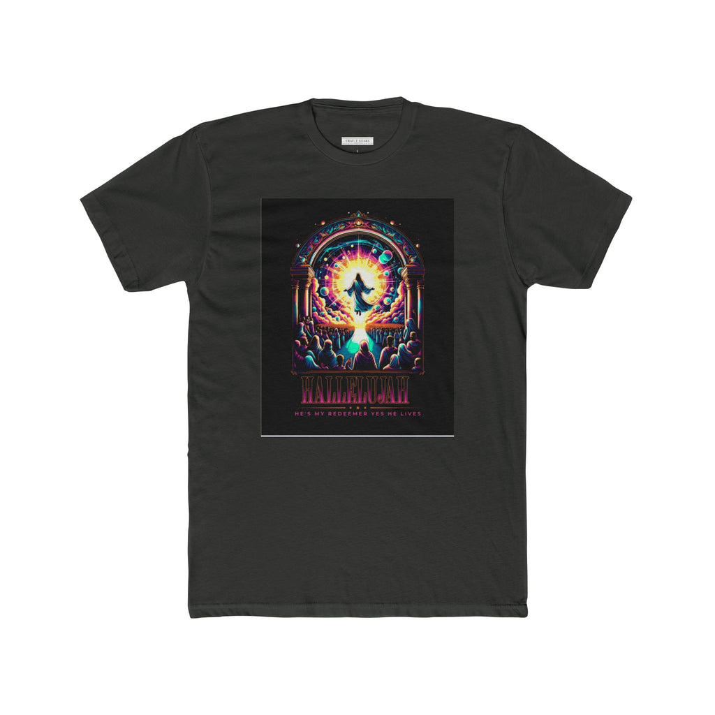 Unisex Cotton Crew Tee - Retro Cosmic Graphic Tee