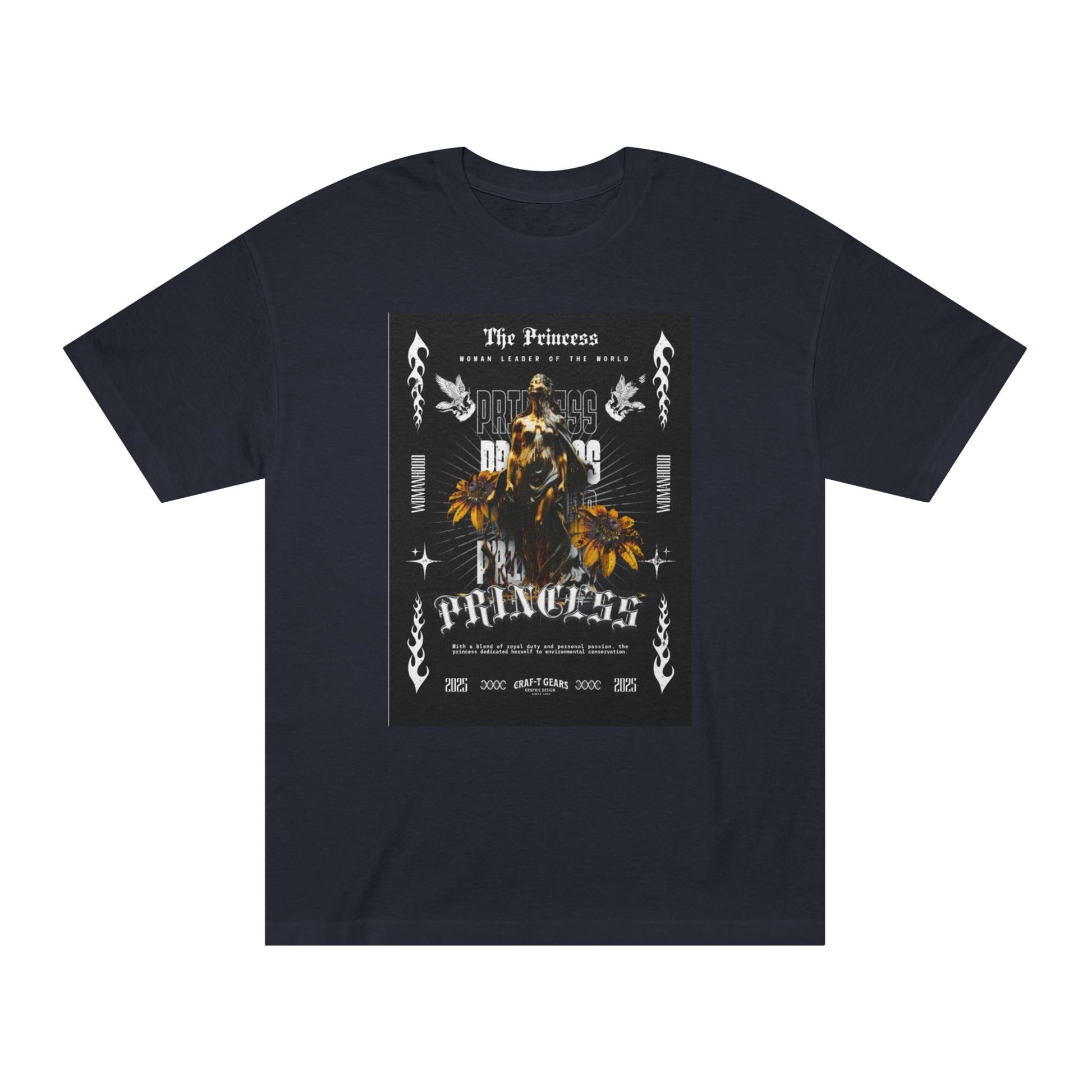 Princess Vintage Unisex Classic Tee - Floral Graphic T-Shirt