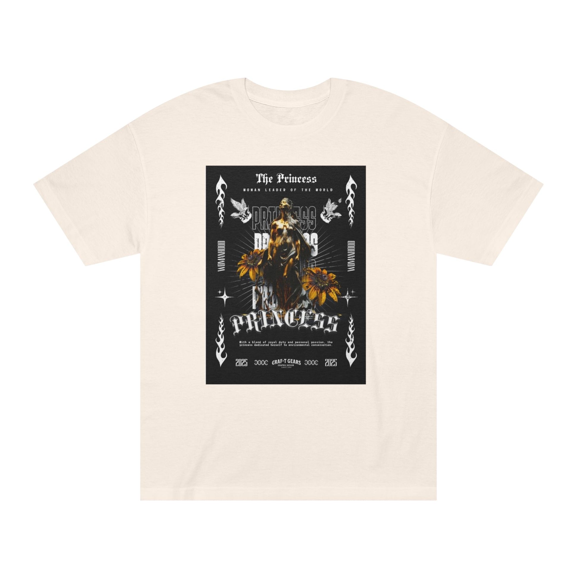 Princess Vintage Unisex Classic Tee - Floral Graphic T-Shirt