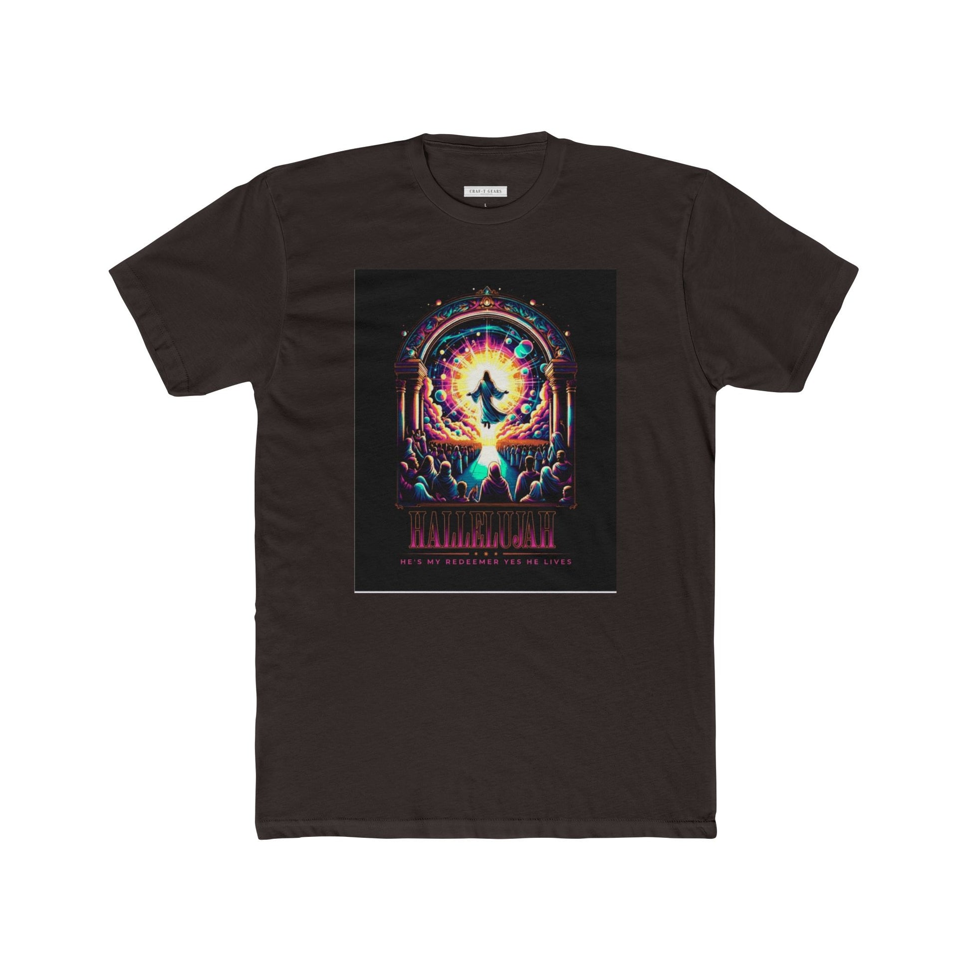 Unisex Cotton Crew Tee - Retro Cosmic Graphic Tee