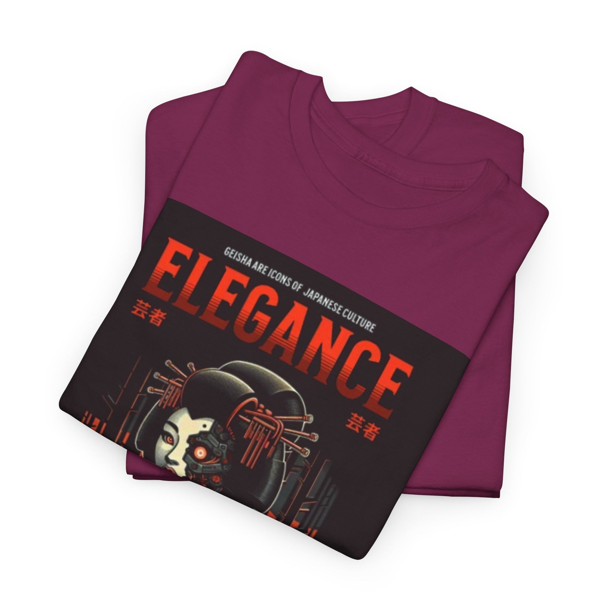 Women Heavy Cotton Tee - Japanese Elegance Graphic Shirt