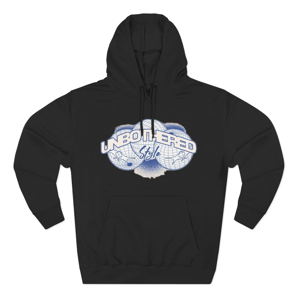 Men's Unbothered Style Three-Panel Fleece Hoodie - Chill Vibe, Perfect for Casual Days
