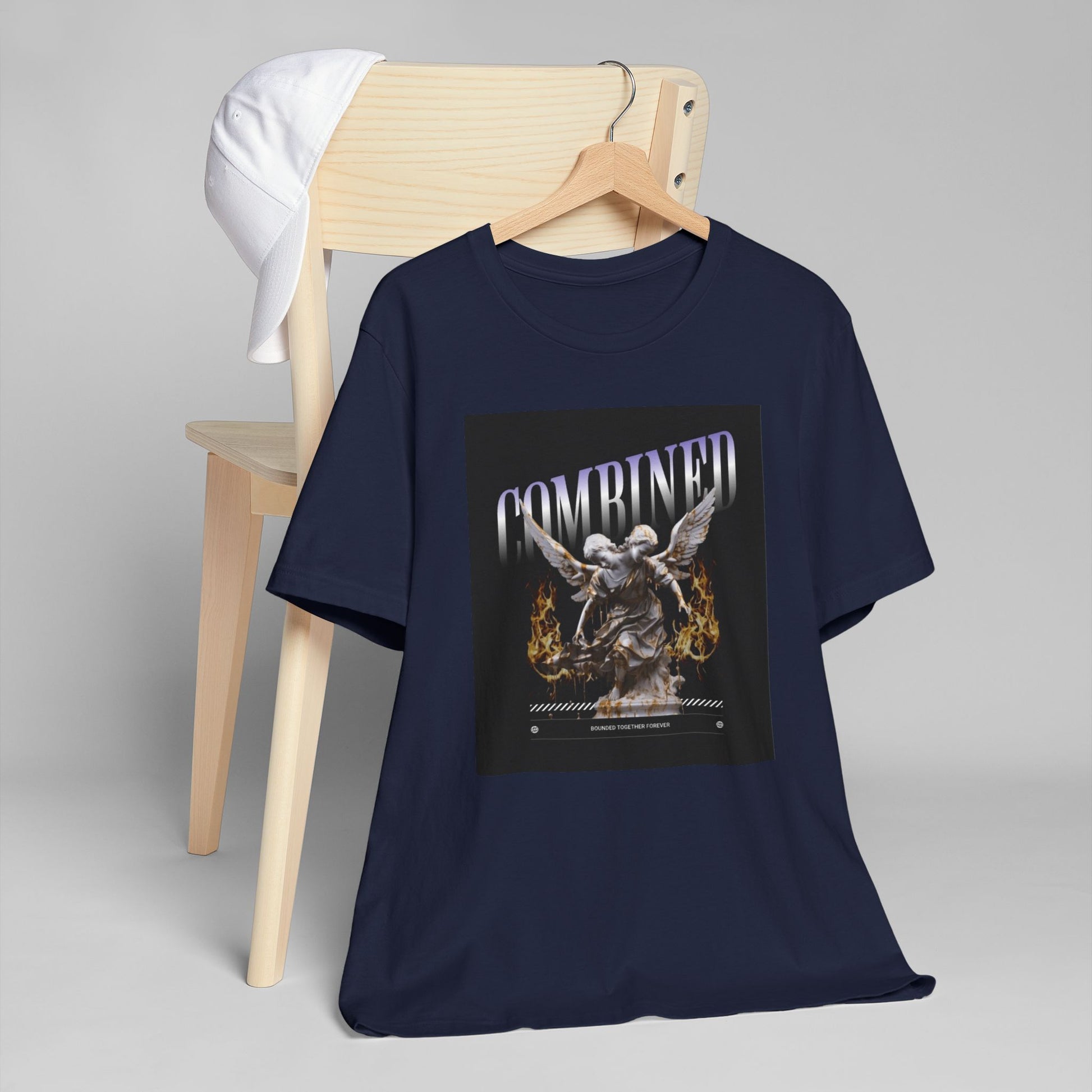 Combined Aesthetic Women Jersey T-Shirt - Graphic Angel Design