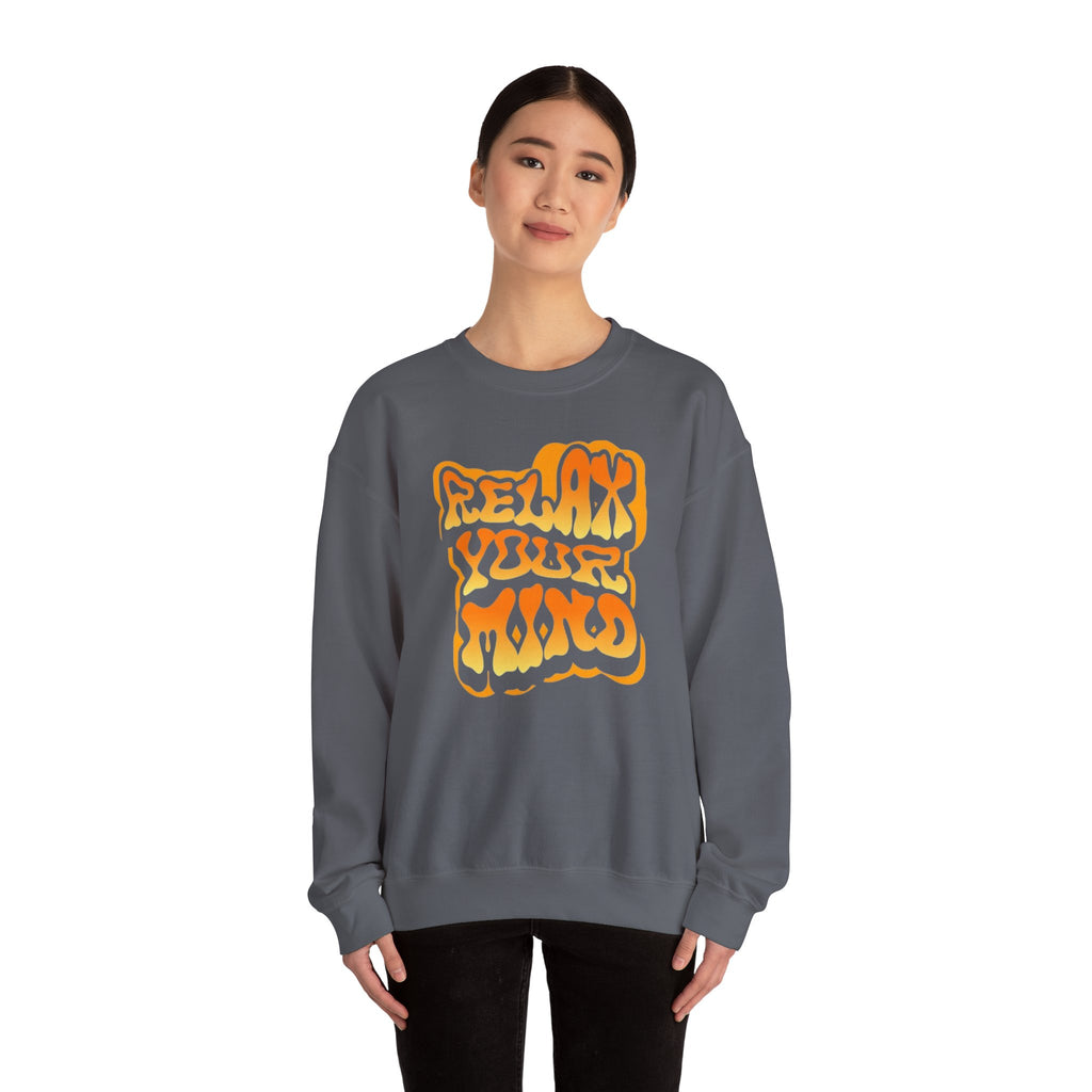 Retro Relax Your Mind Crewneck Sweatshirt | Cozy Unisex Graphic Sweater