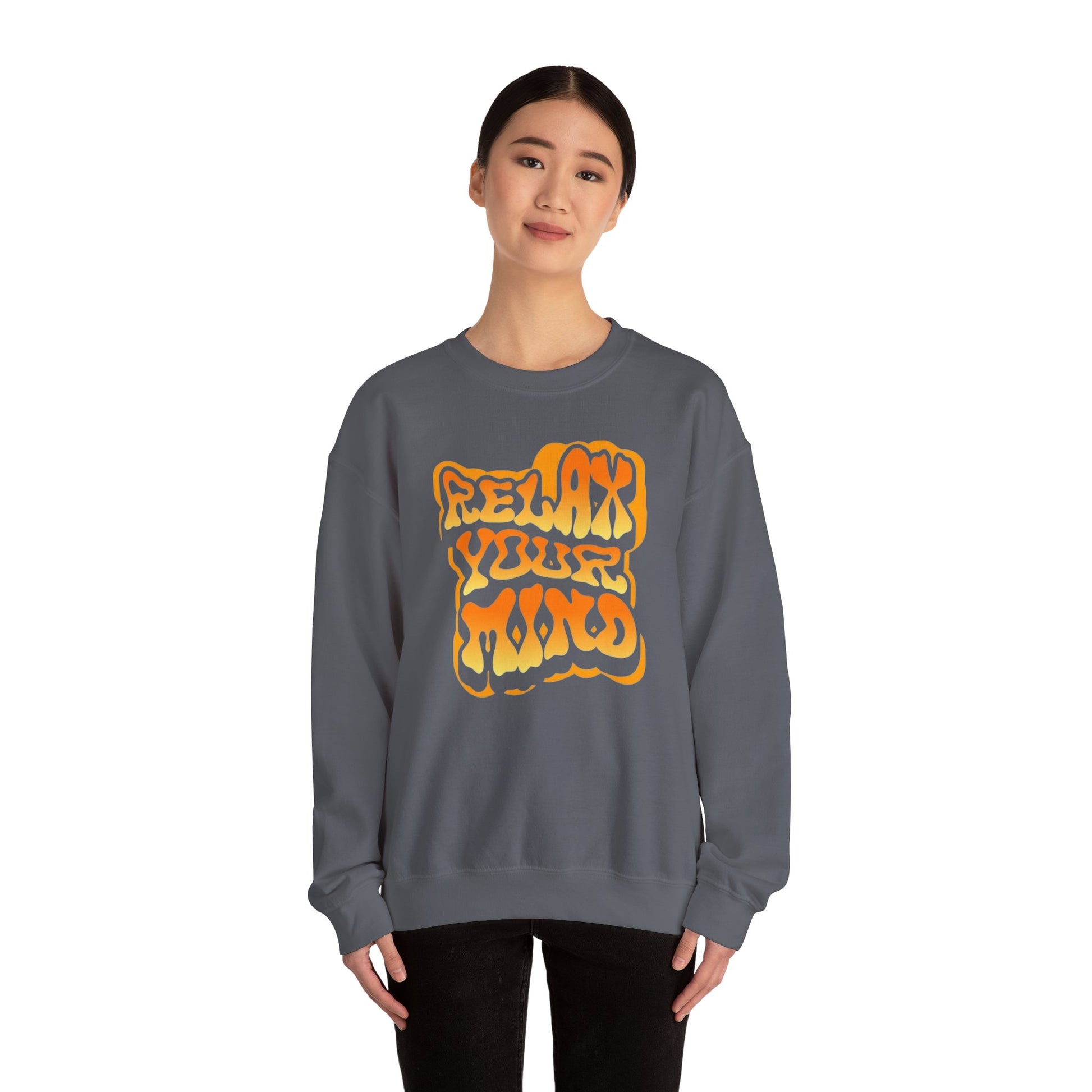 Retro Relax Your Mind Crewneck Sweatshirt | Cozy Unisex Graphic Sweater