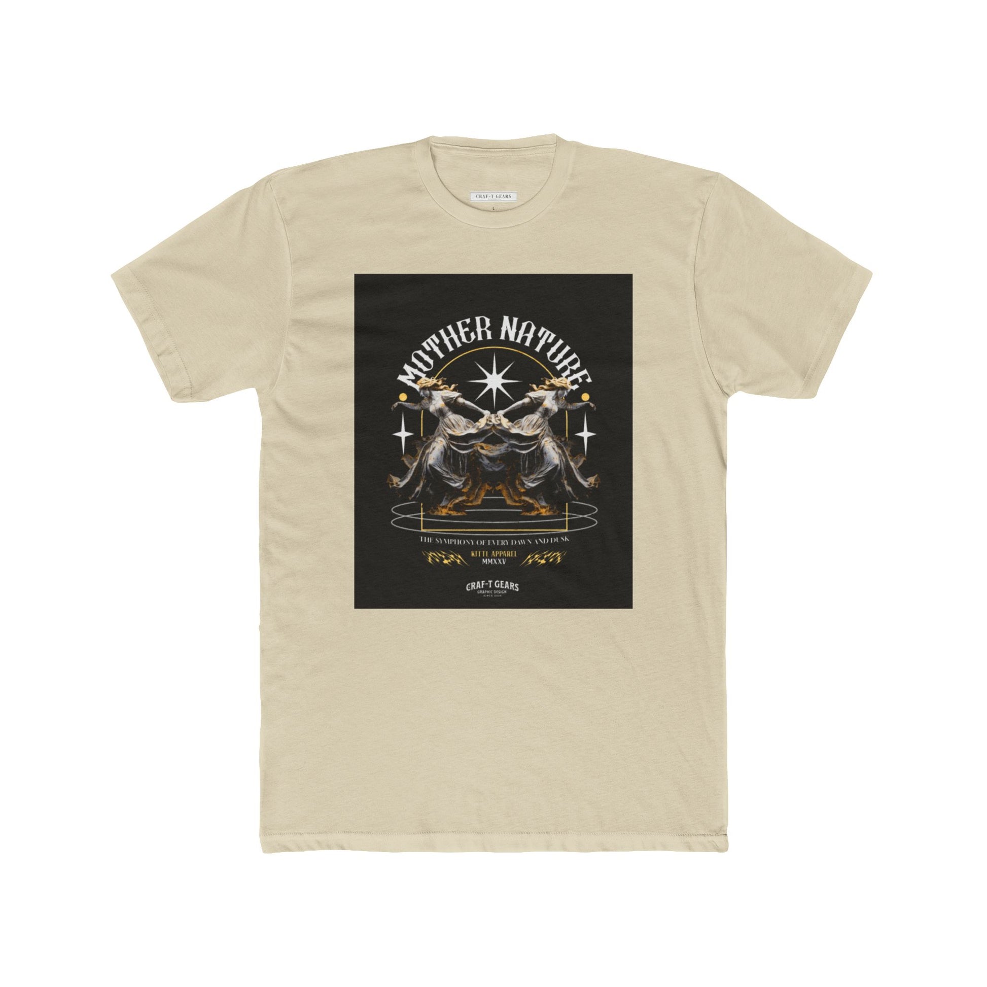 Nature-Inspired Women Cotton Crew Tee - Mother Nature Design