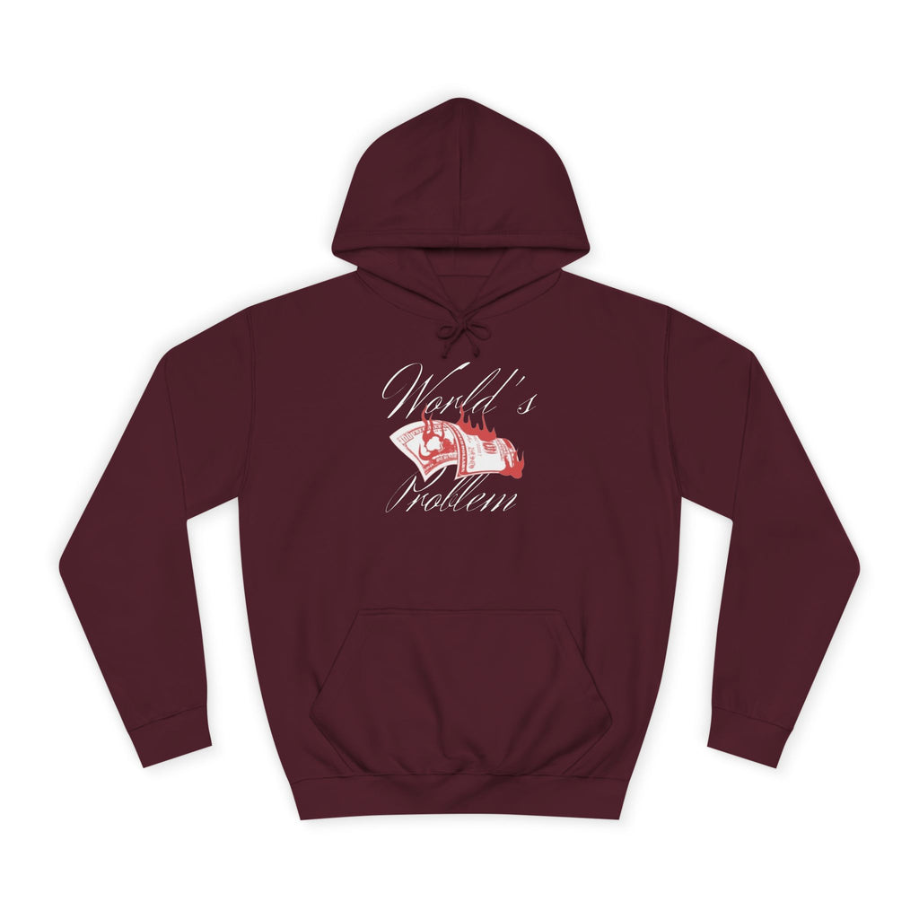 Men's Money Hoodie - "World's Problem" Graphic Sweatshirt for Students