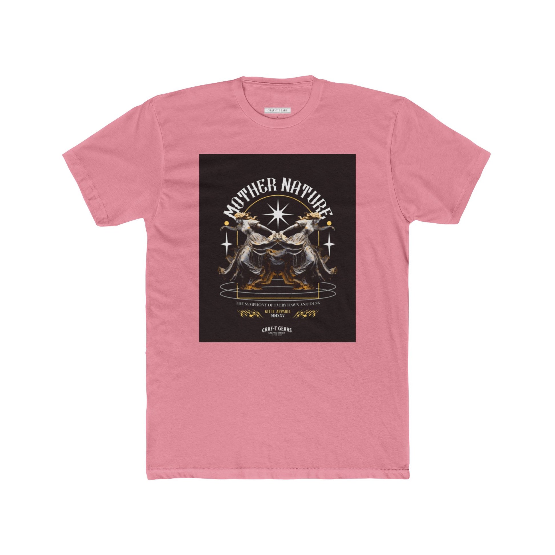 Nature-Inspired Women Cotton Crew Tee - Mother Nature Design