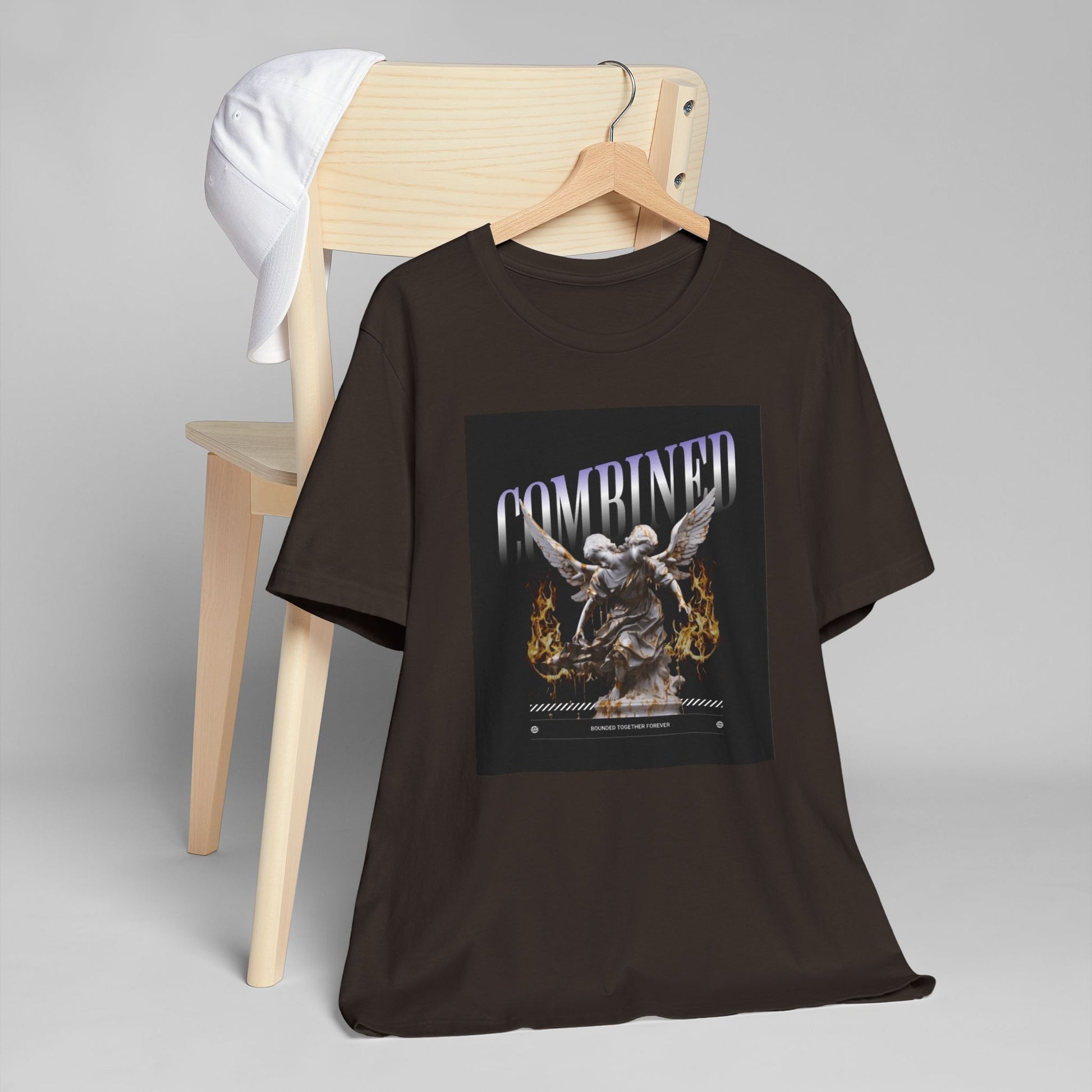 Combined Aesthetic Women Jersey T-Shirt - Graphic Angel Design