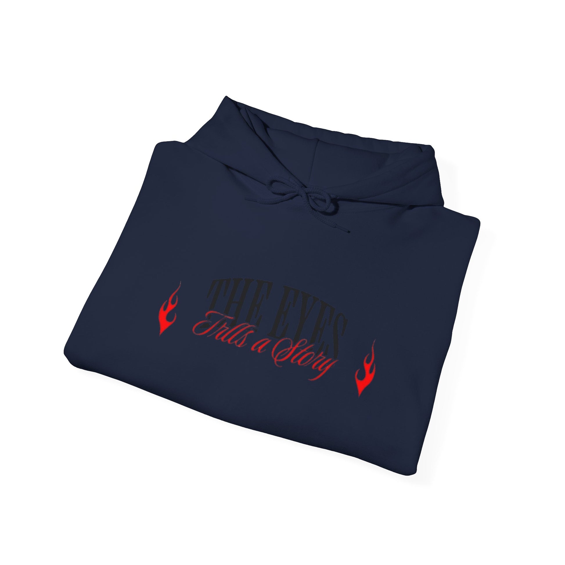 Men Heavy Blend™ Hooded Sweatshirt - 'The Eyes Tell a Story' Design
