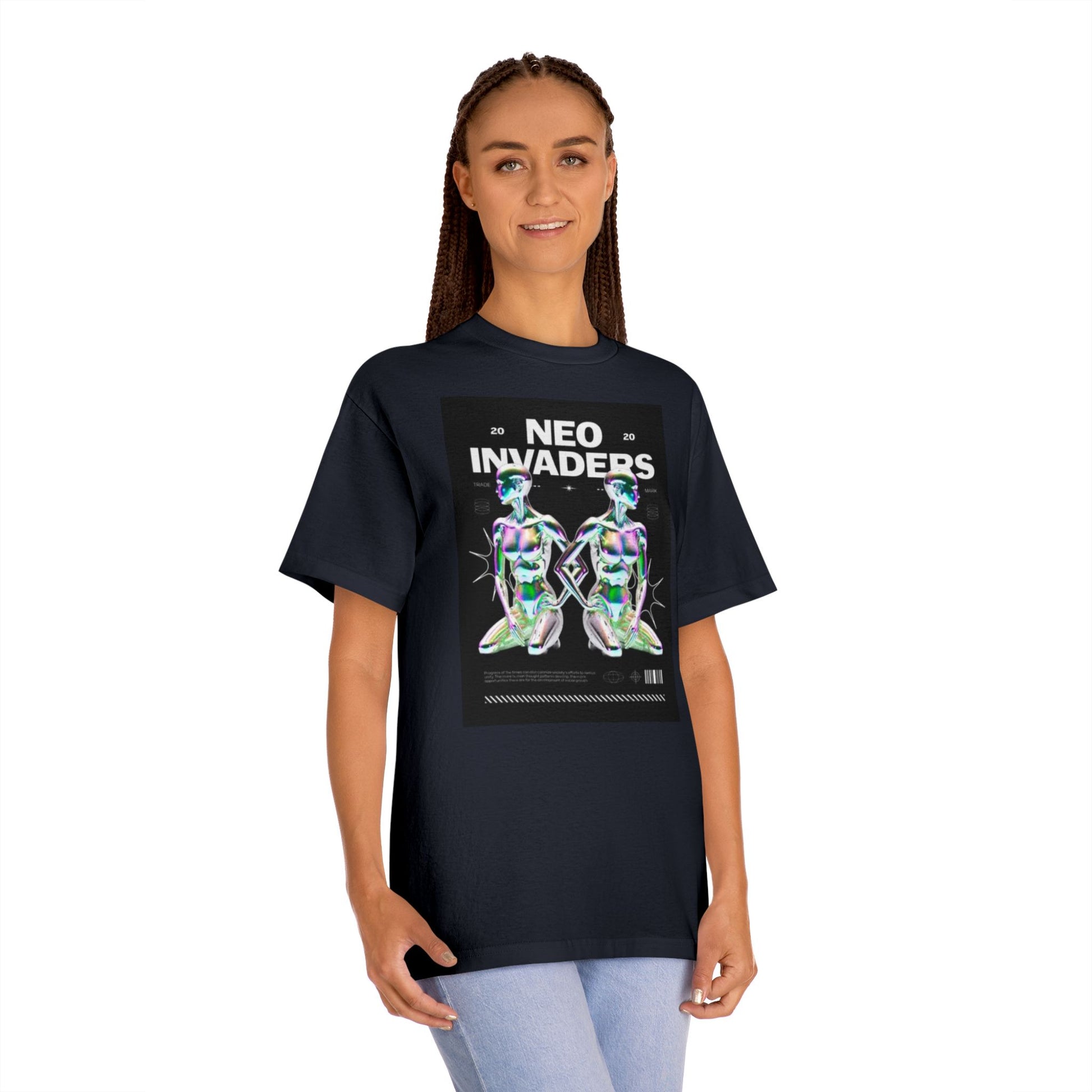 Women Classic Tee - Neo Invaders Graphic Tee - Trendy and Bold Streetwear