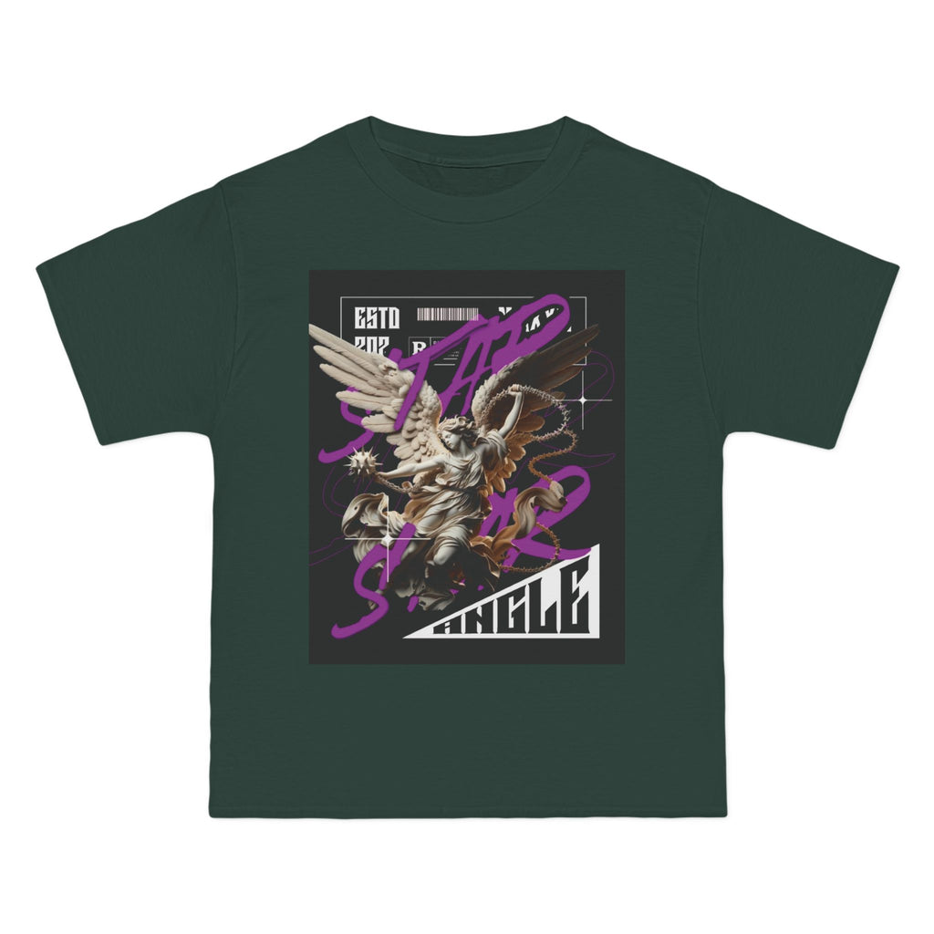 Street Art Angel Short-Sleeve T-Shirt - Graphic Tee for Music Lovers