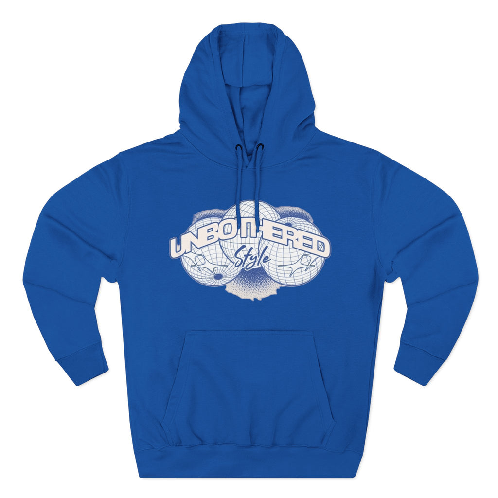 Men's Unbothered Style Three-Panel Fleece Hoodie - Chill Vibe, Perfect for Casual Days