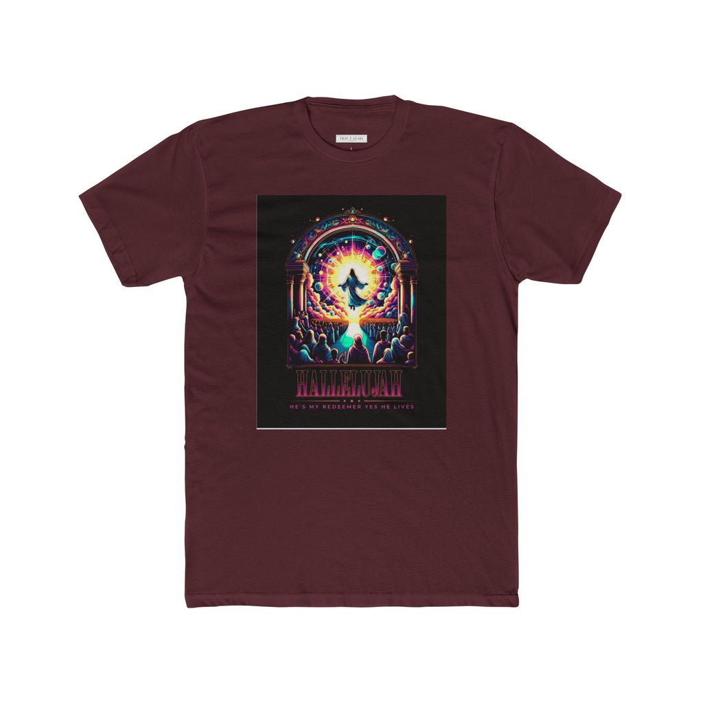 Unisex Cotton Crew Tee - Retro Cosmic Graphic Tee