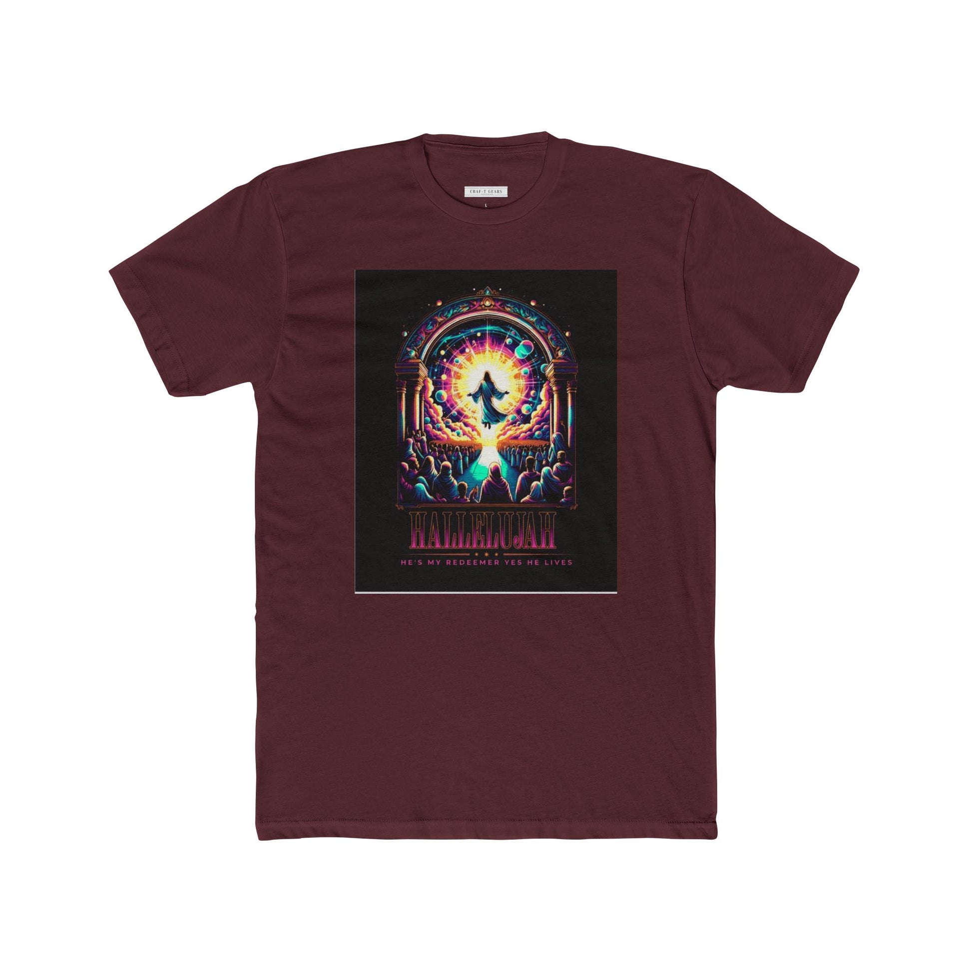 Unisex Cotton Crew Tee - Retro Cosmic Graphic Tee