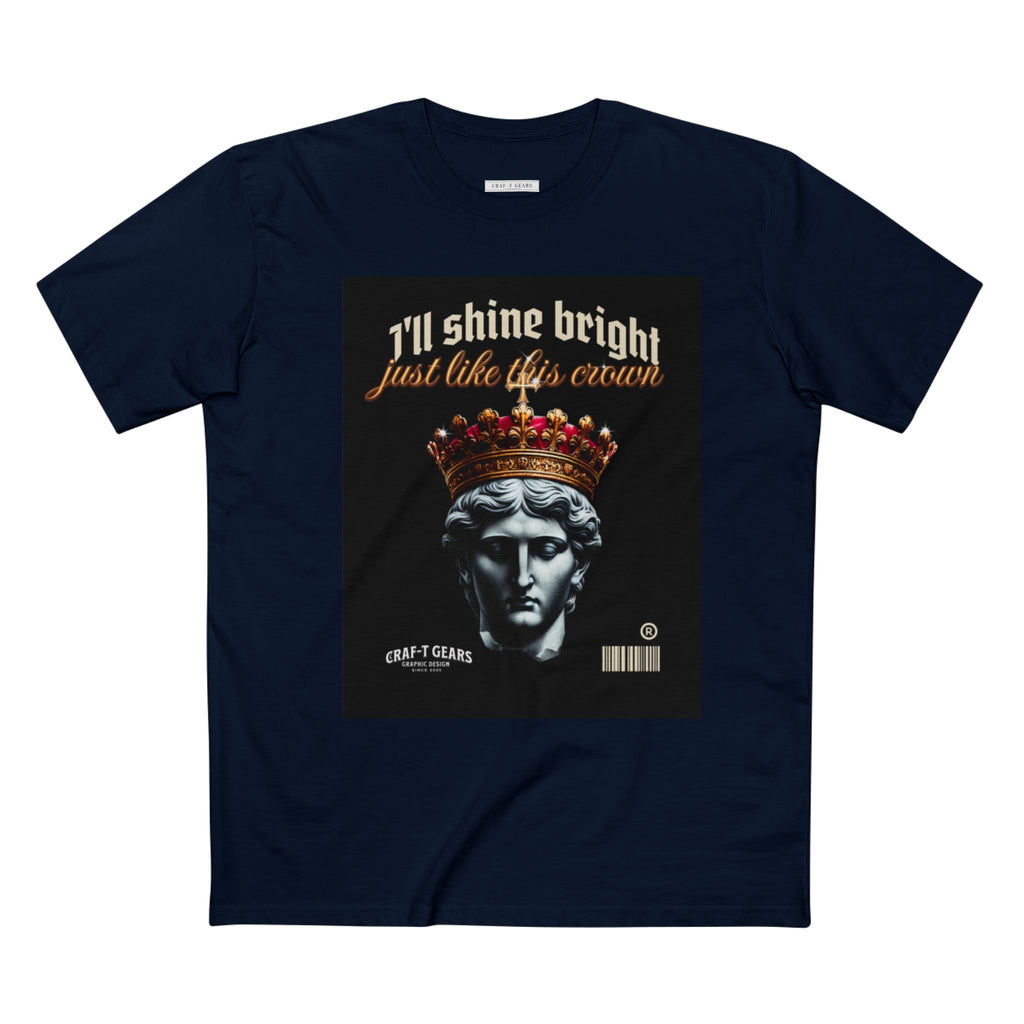 Male Crown Graphic Tee - "I'll Shine Bright Just Like This Crown"