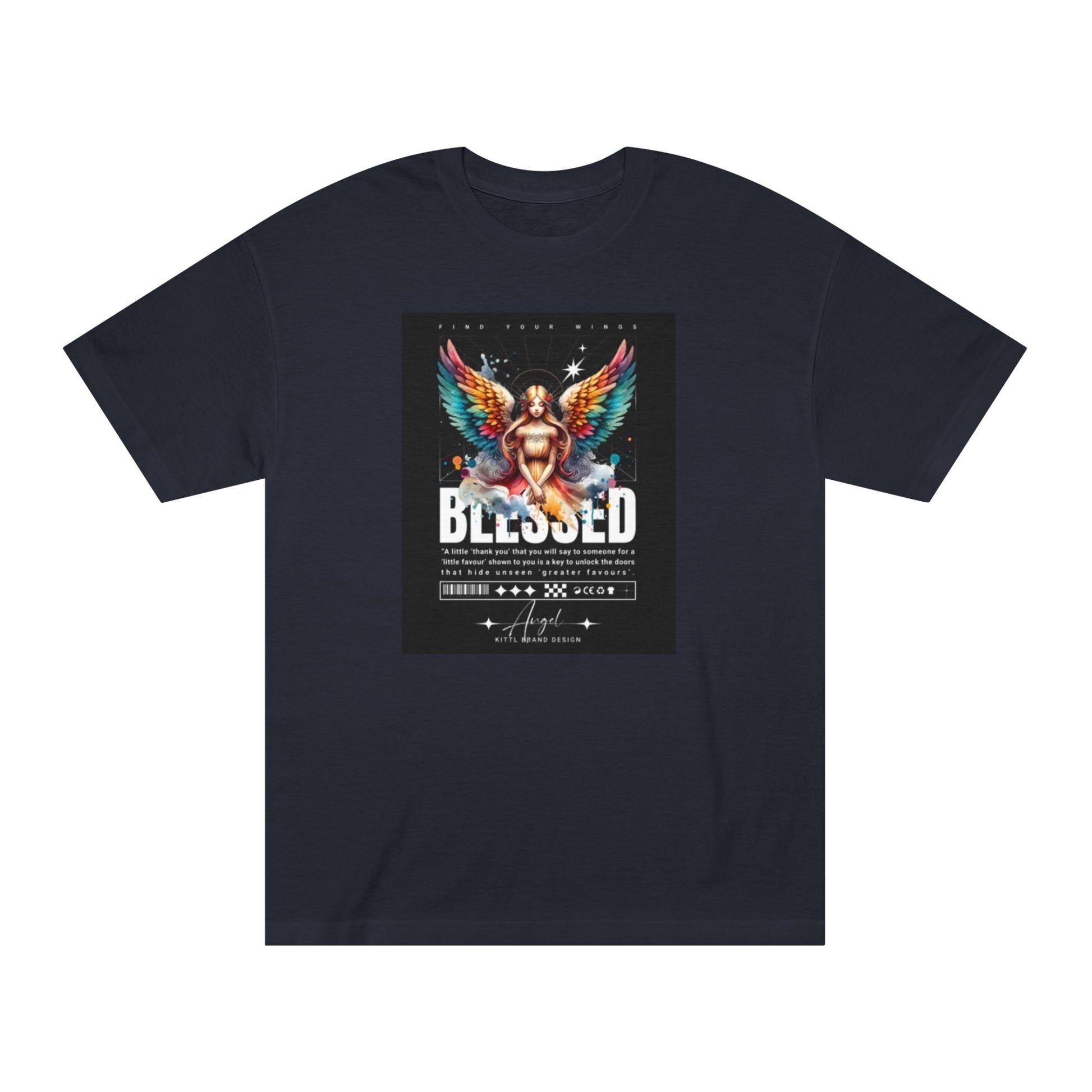 Blessed Women's Classic Tee - Colorful Angel Design for Inspiration and Faith