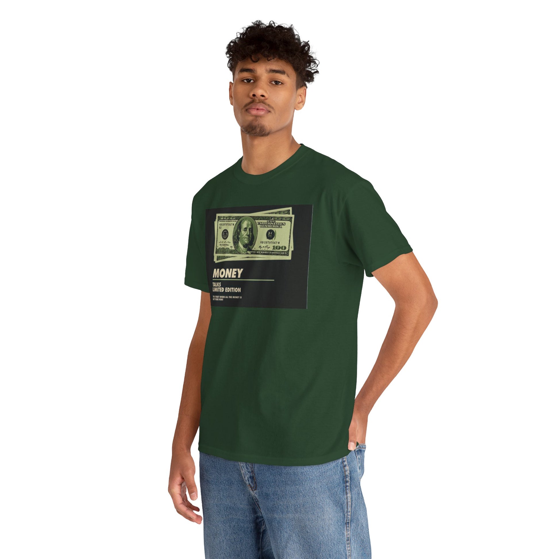 Limited Edition Money Graphic Male Heavy Cotton Tee