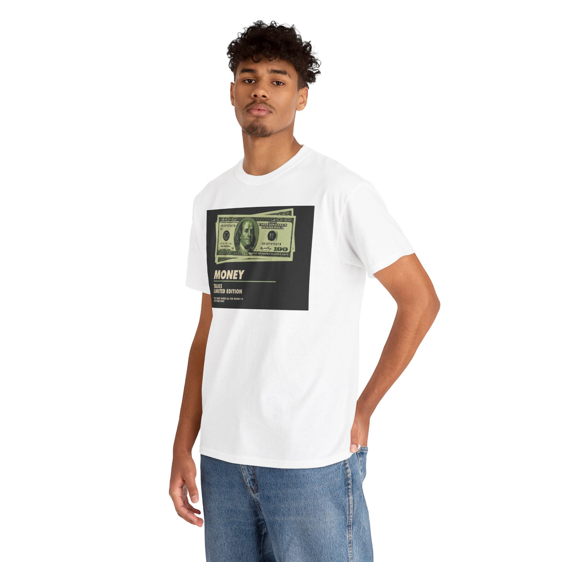 Limited Edition Money Graphic Male Heavy Cotton Tee
