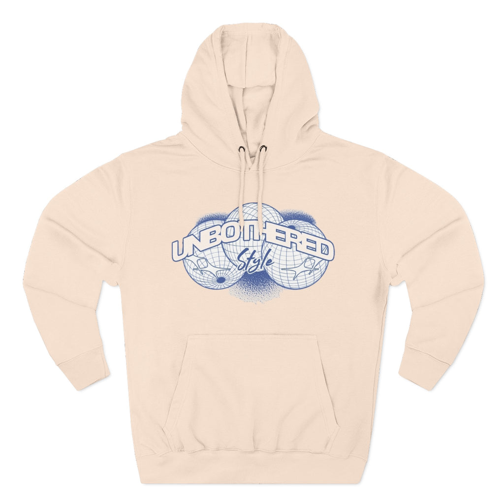 Men's Unbothered Style Three-Panel Fleece Hoodie - Chill Vibe, Perfect for Casual Days