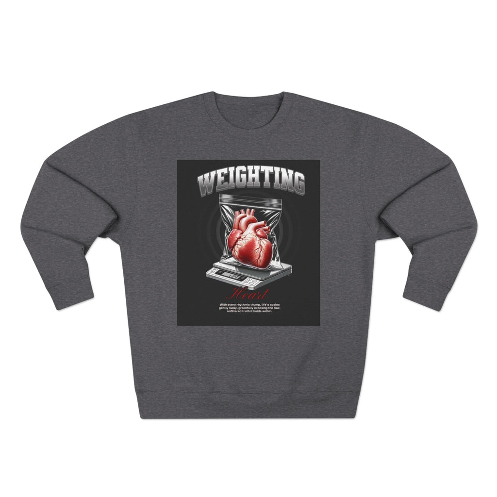 Weighting Heart Unisex Crewneck Sweatshirt - Perfect for Fitness Lovers