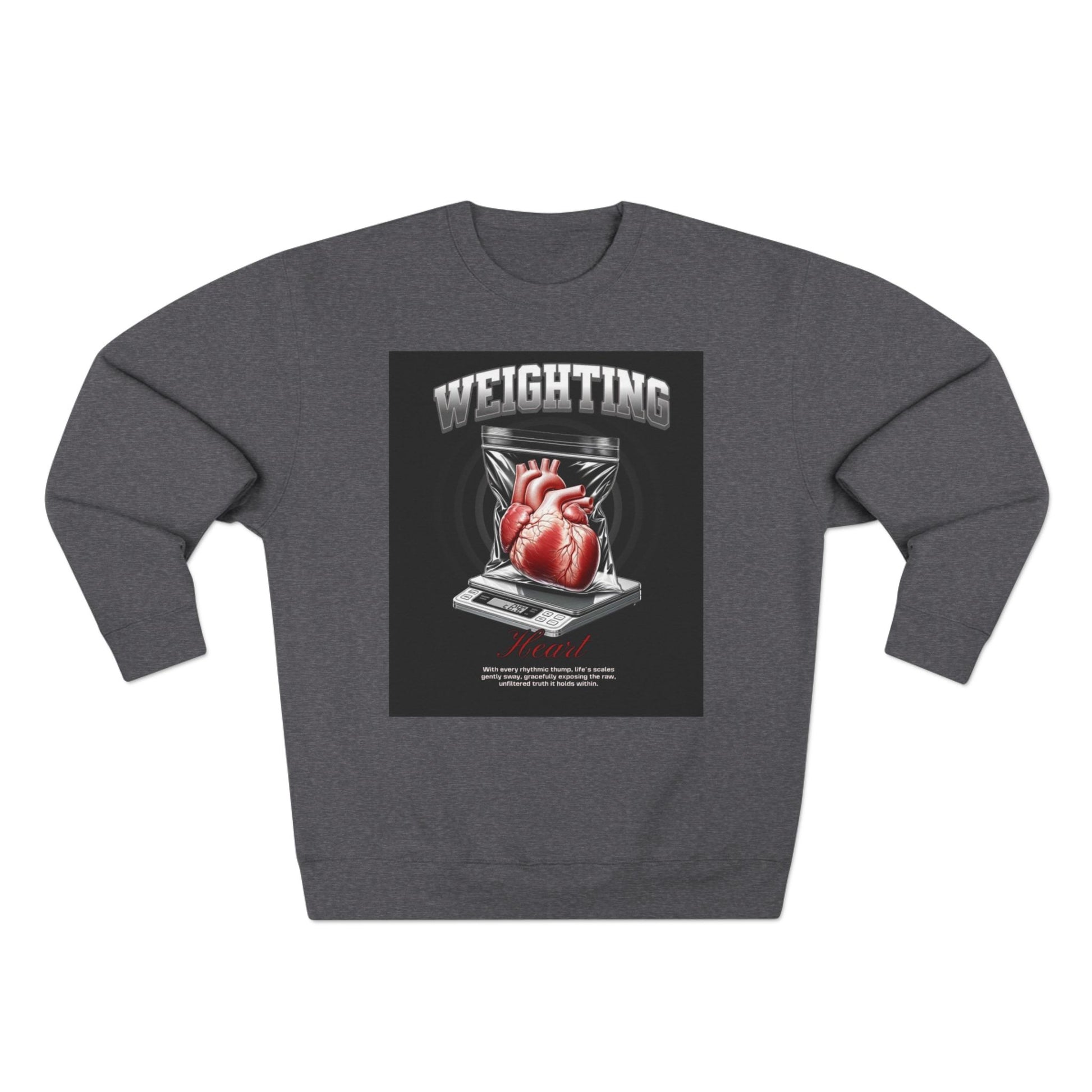 Weighting Heart Unisex Crewneck Sweatshirt - Perfect for Fitness Lovers