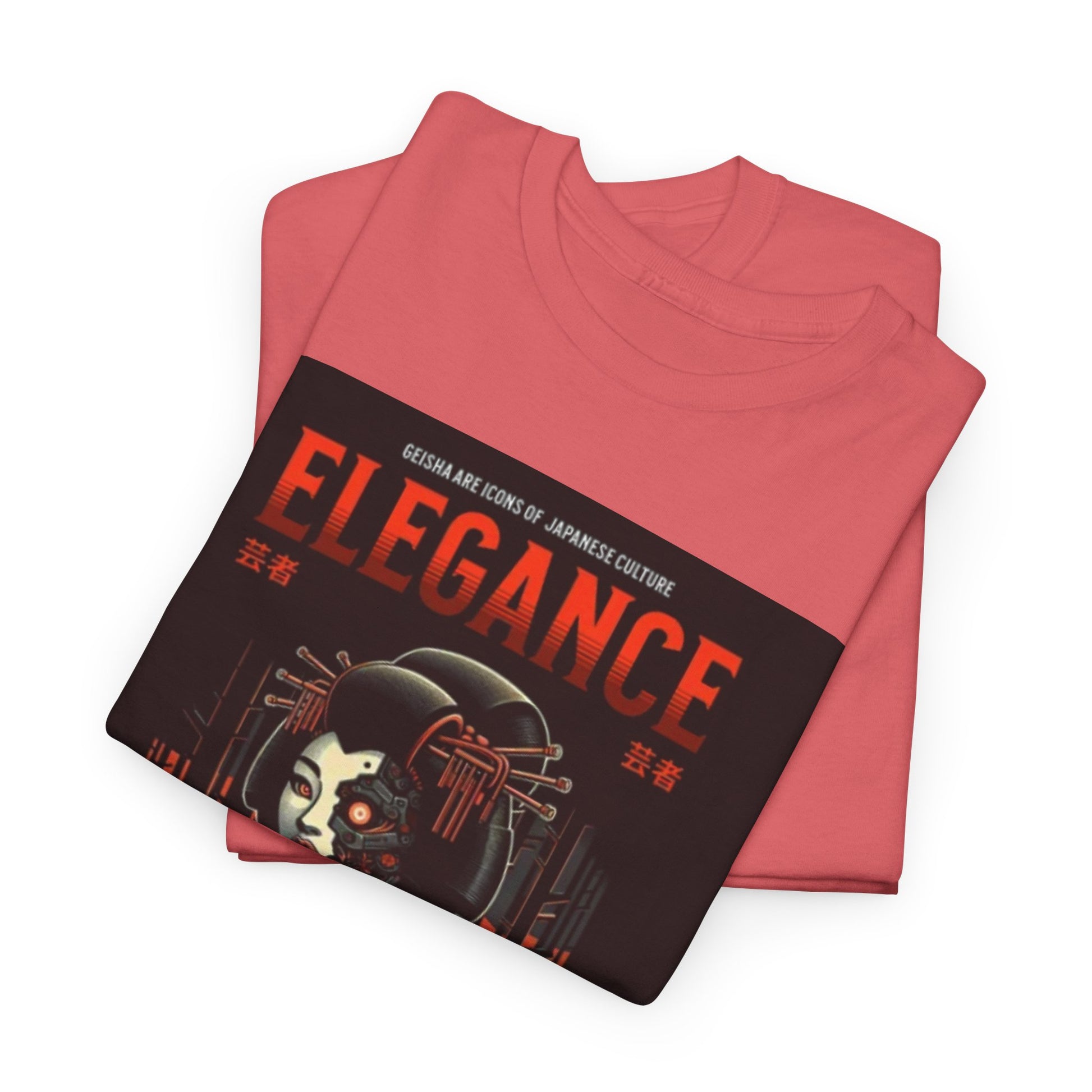 Women Heavy Cotton Tee - Japanese Elegance Graphic Shirt
