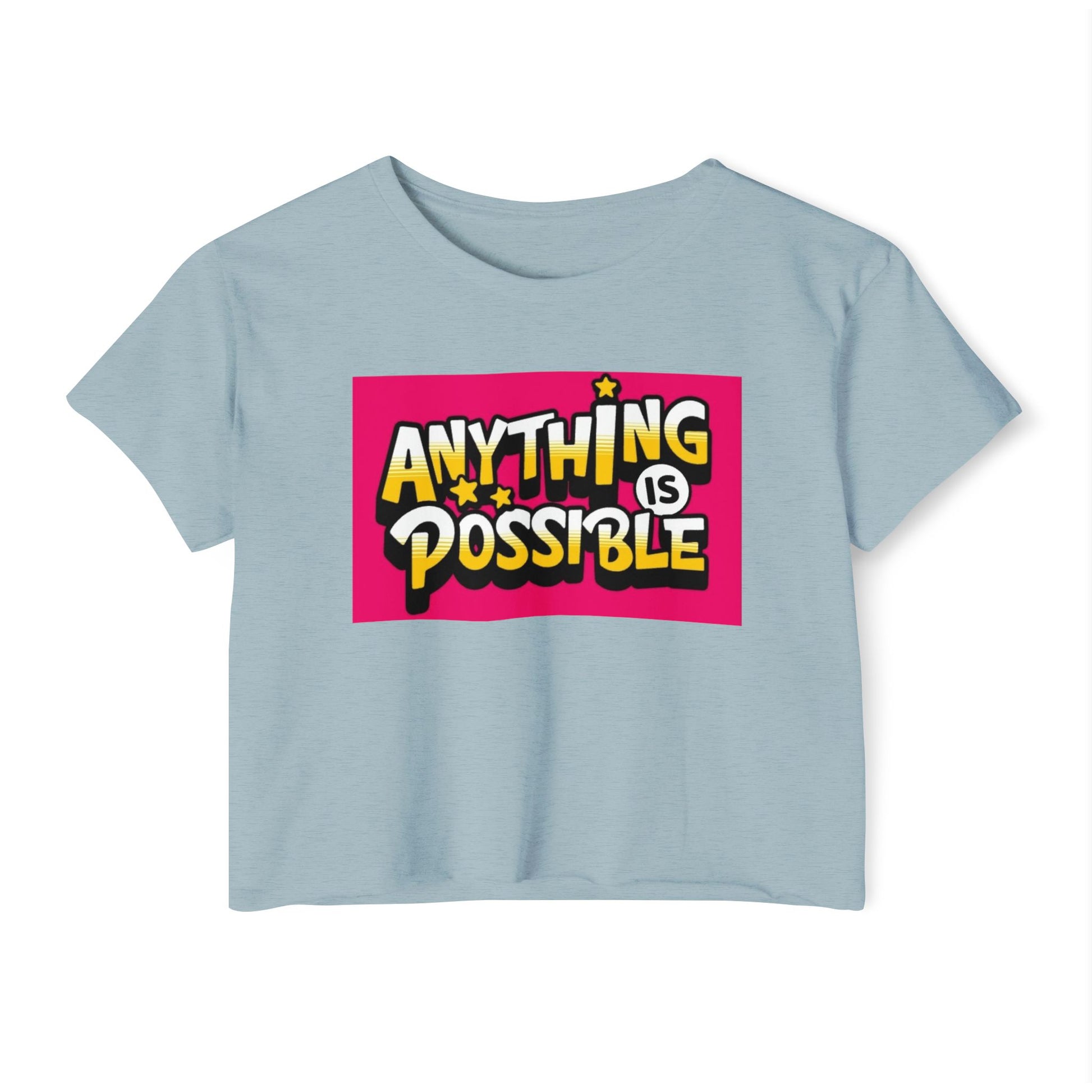 Empowering Women's Festival Crop Top | Anything is Possible | Vibrant Summer Style