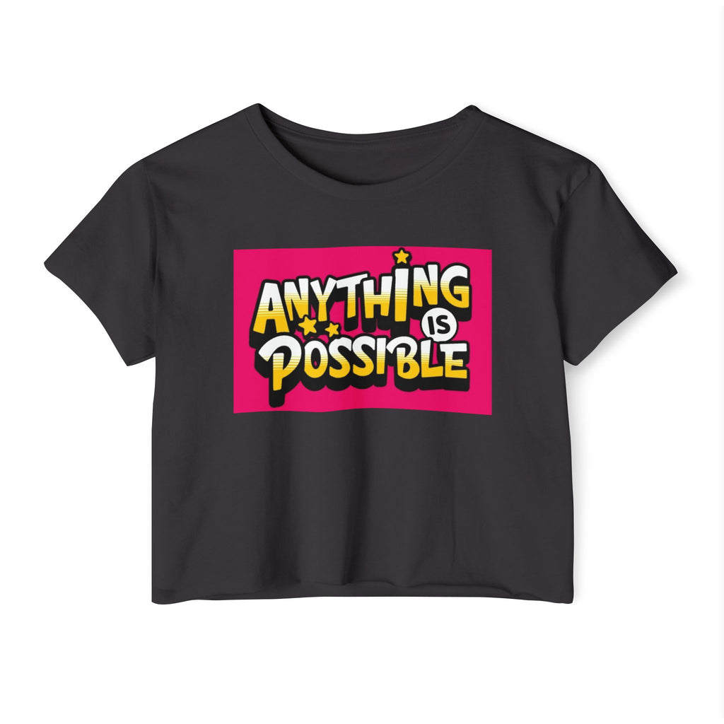 Empowering Women's Festival Crop Top | Anything is Possible | Vibrant Summer Style