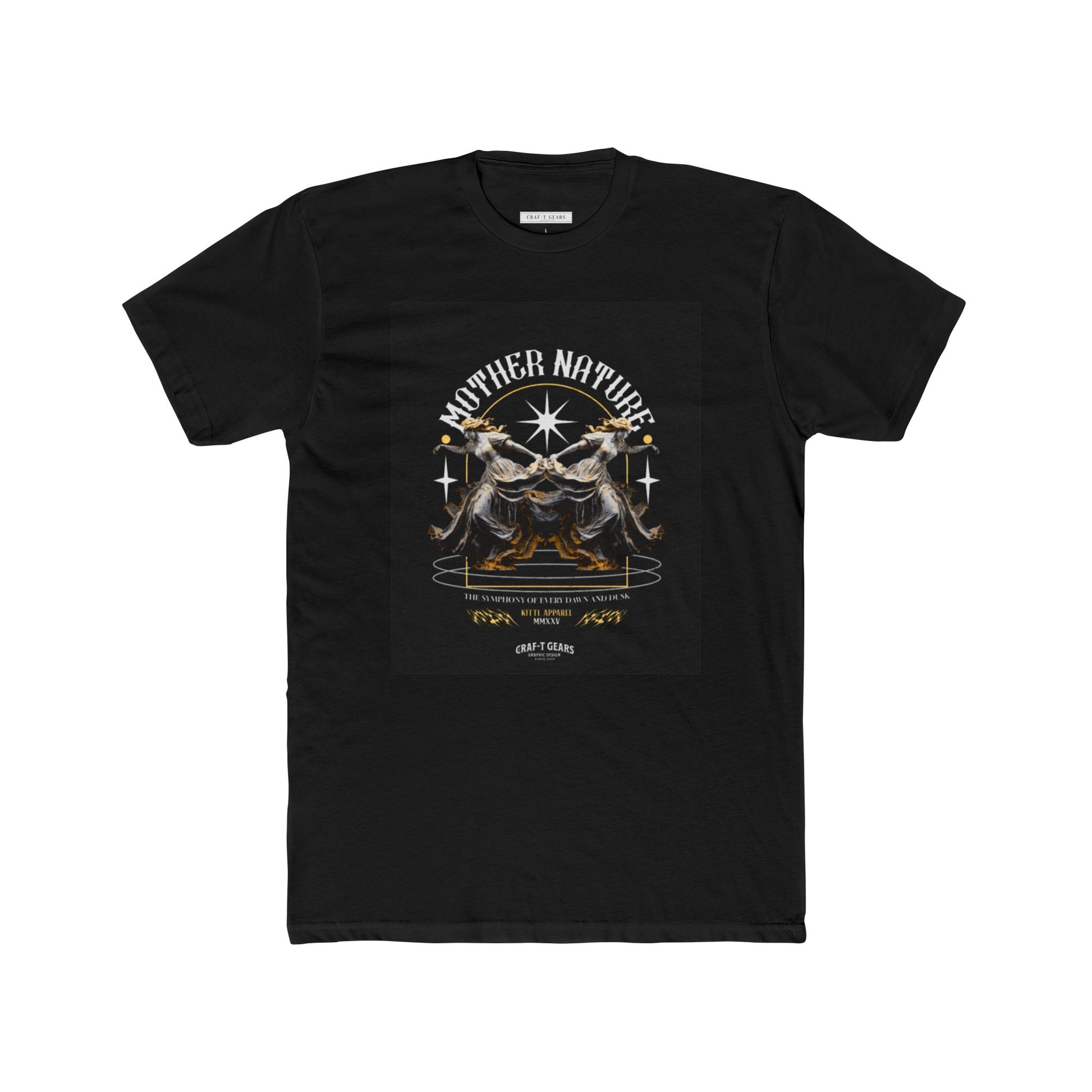 Nature-Inspired Women Cotton Crew Tee - Mother Nature Design